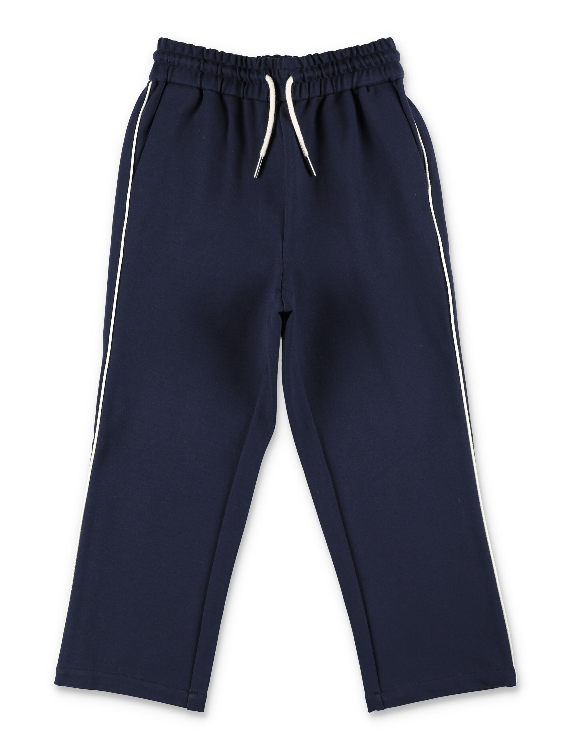 Bonpoint Jemia girls pants with side stripes Marine Viscose