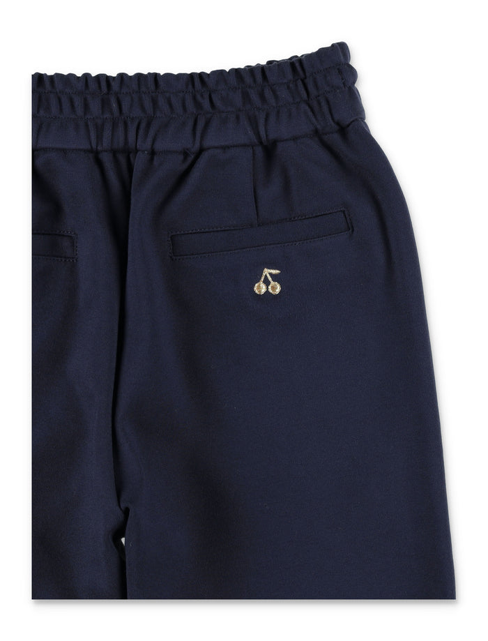 Bonpoint Jemia girls pants with side stripes Marine Viscose