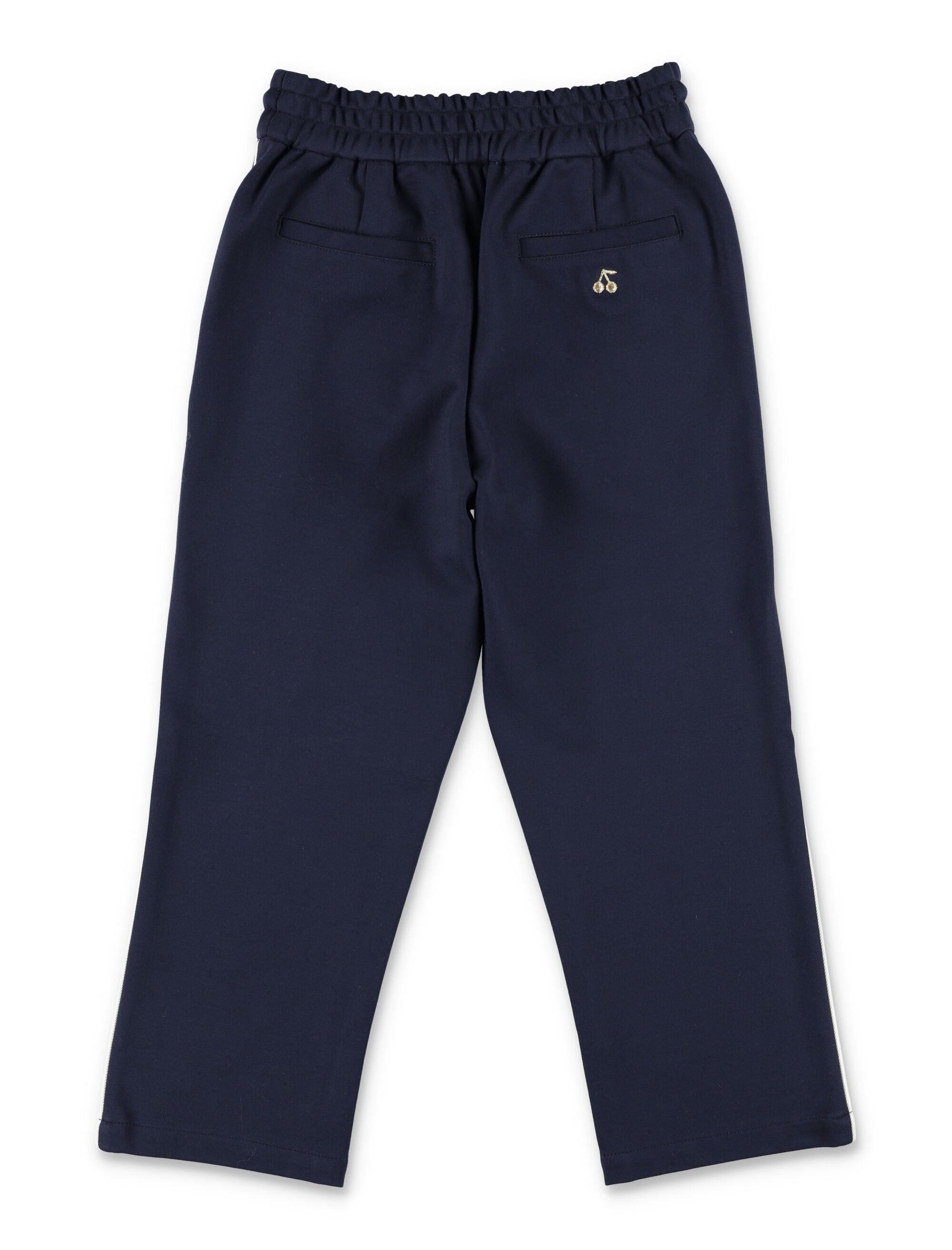 Bonpoint Jemia girls pants with side stripes Marine Viscose