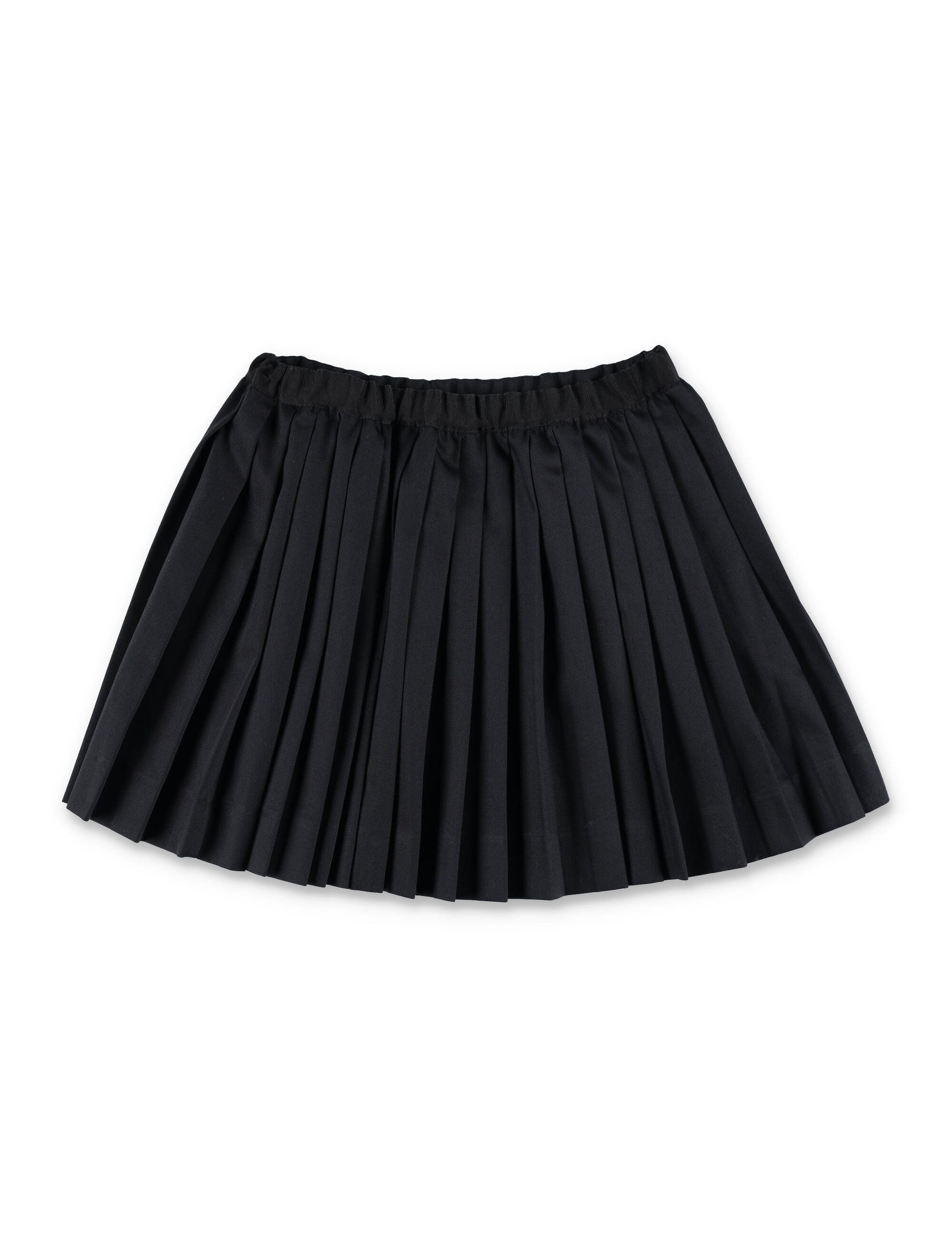 Bonpoint Jais girls pleated skirt in cotton twill Black