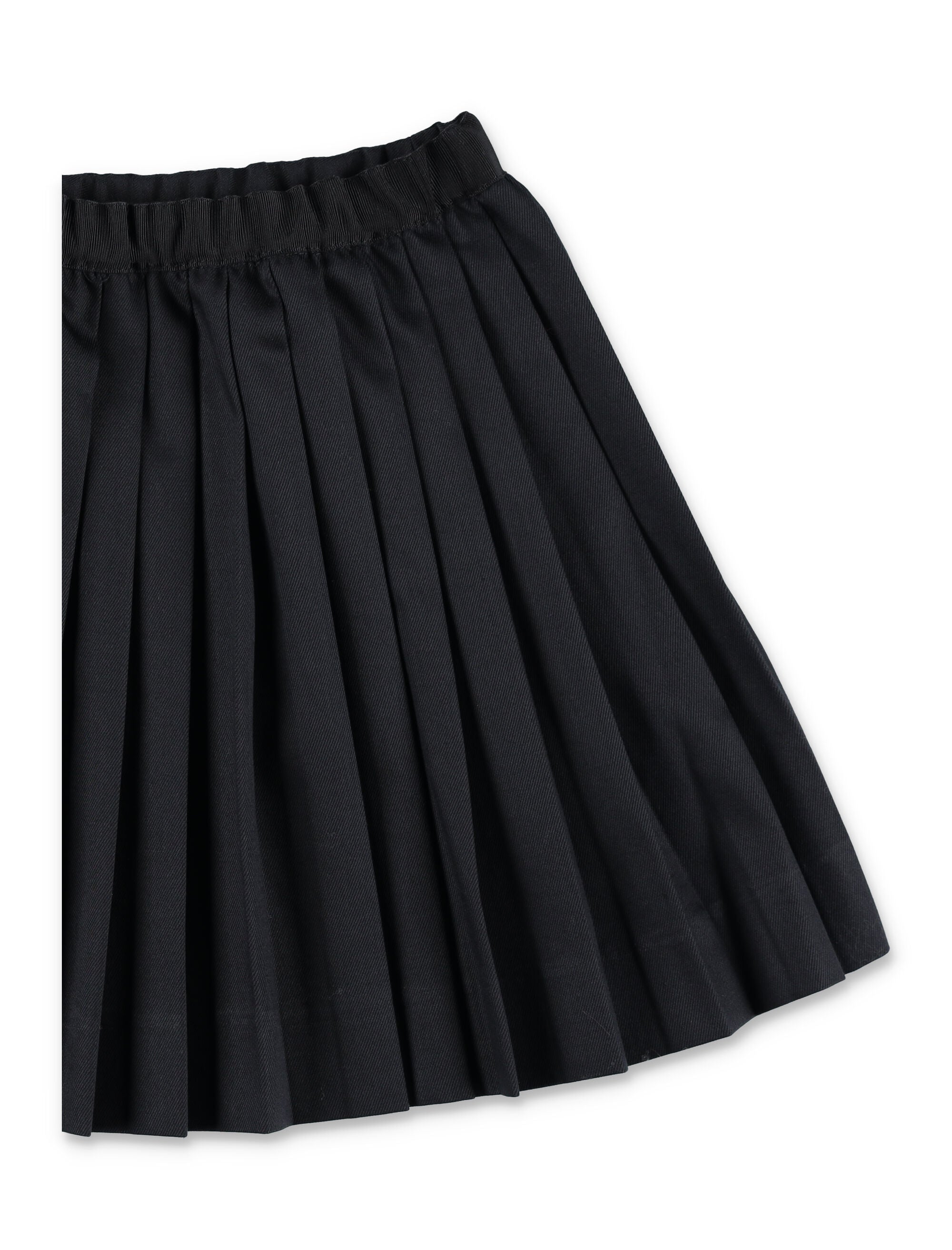 Bonpoint Jais girls pleated skirt in cotton twill Black