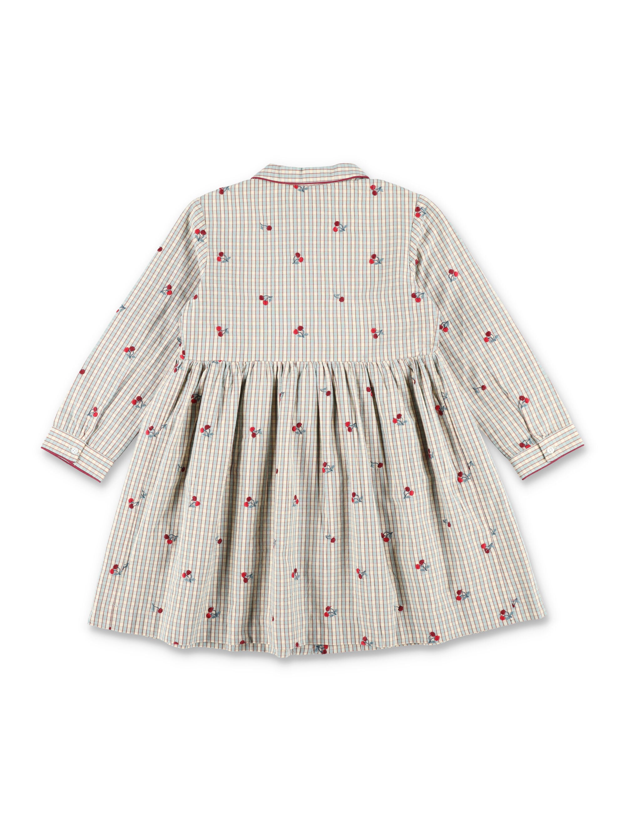 Bonpoint Janessa girls dress with cherry embroidery Multicolor Organic Cotton