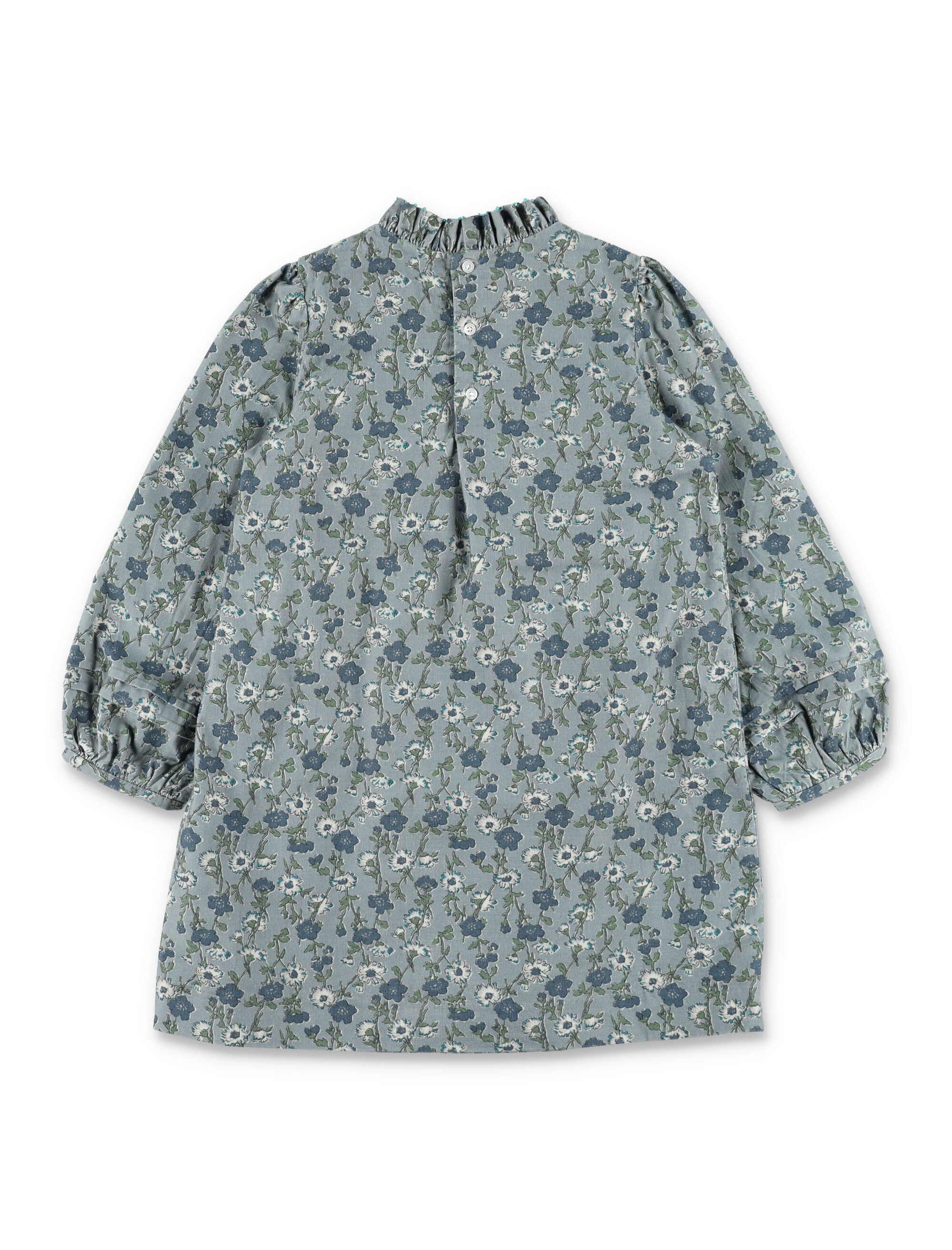 Bonpoint Topaz Girls Liberty Velvet Dress with Embroidered Collar Green Cotton