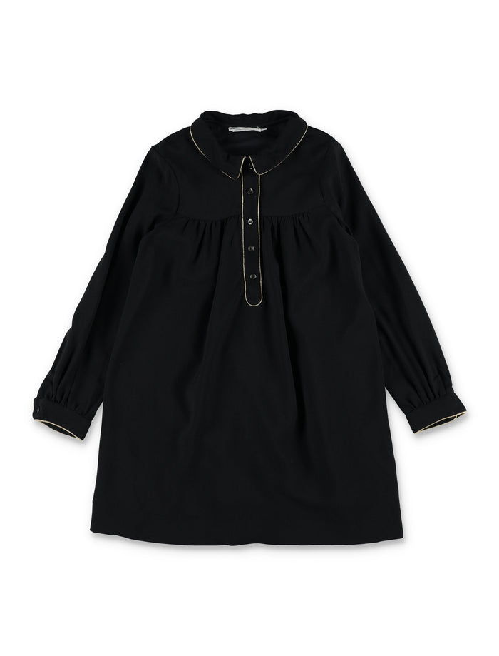 Bonpoint black dress with golden trims Noir Viscose