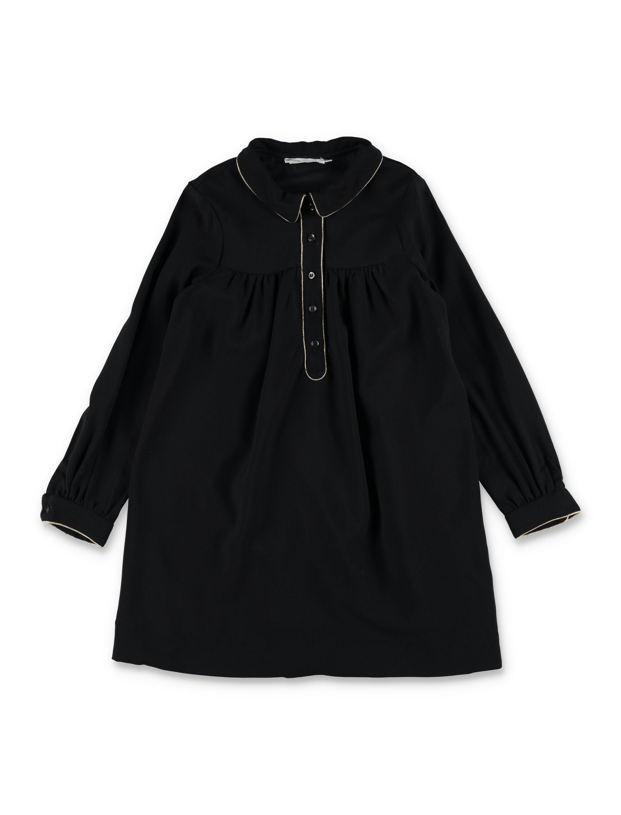 Bonpoint black dress with golden trims Noir Viscose