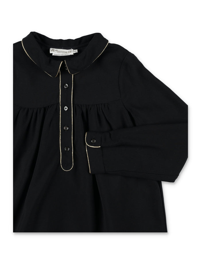 Bonpoint black dress with golden trims Noir Viscose