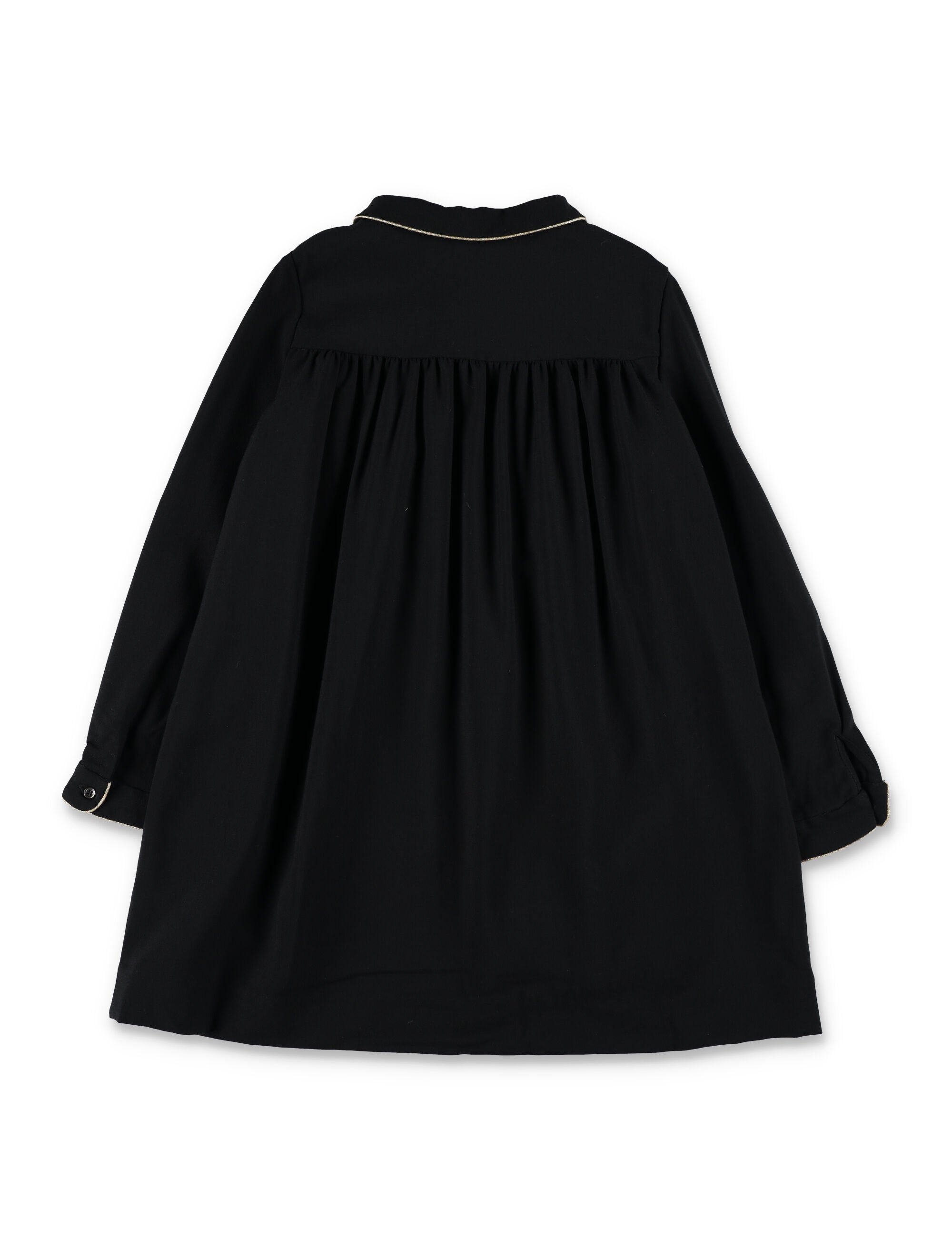 Bonpoint black dress with golden trims Noir Viscose