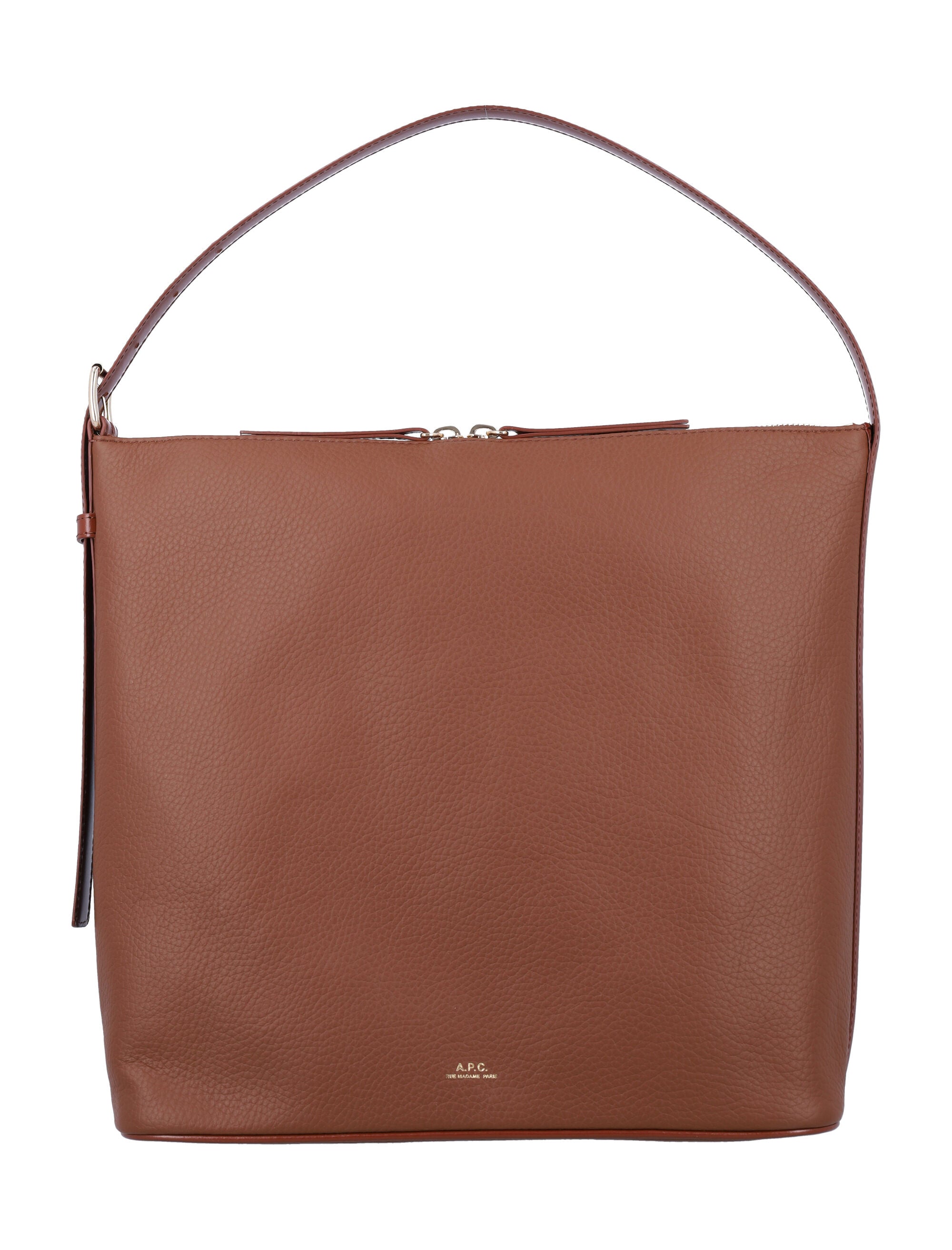 A.P.C. Vera leather bag with adjustable strap Noisette Cow Shoulder