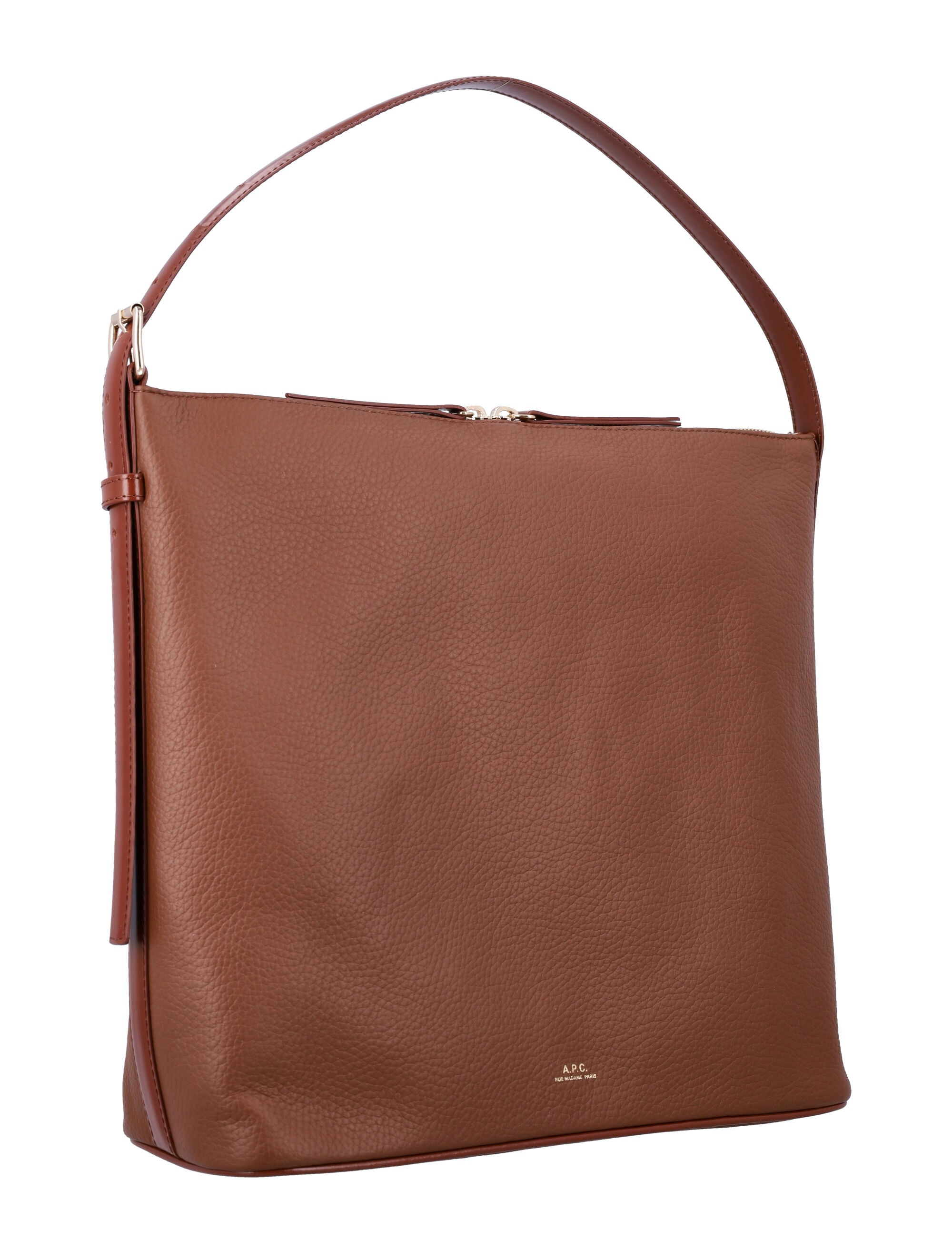 A.P.C. Vera leather bag with adjustable strap Noisette Cow Shoulder