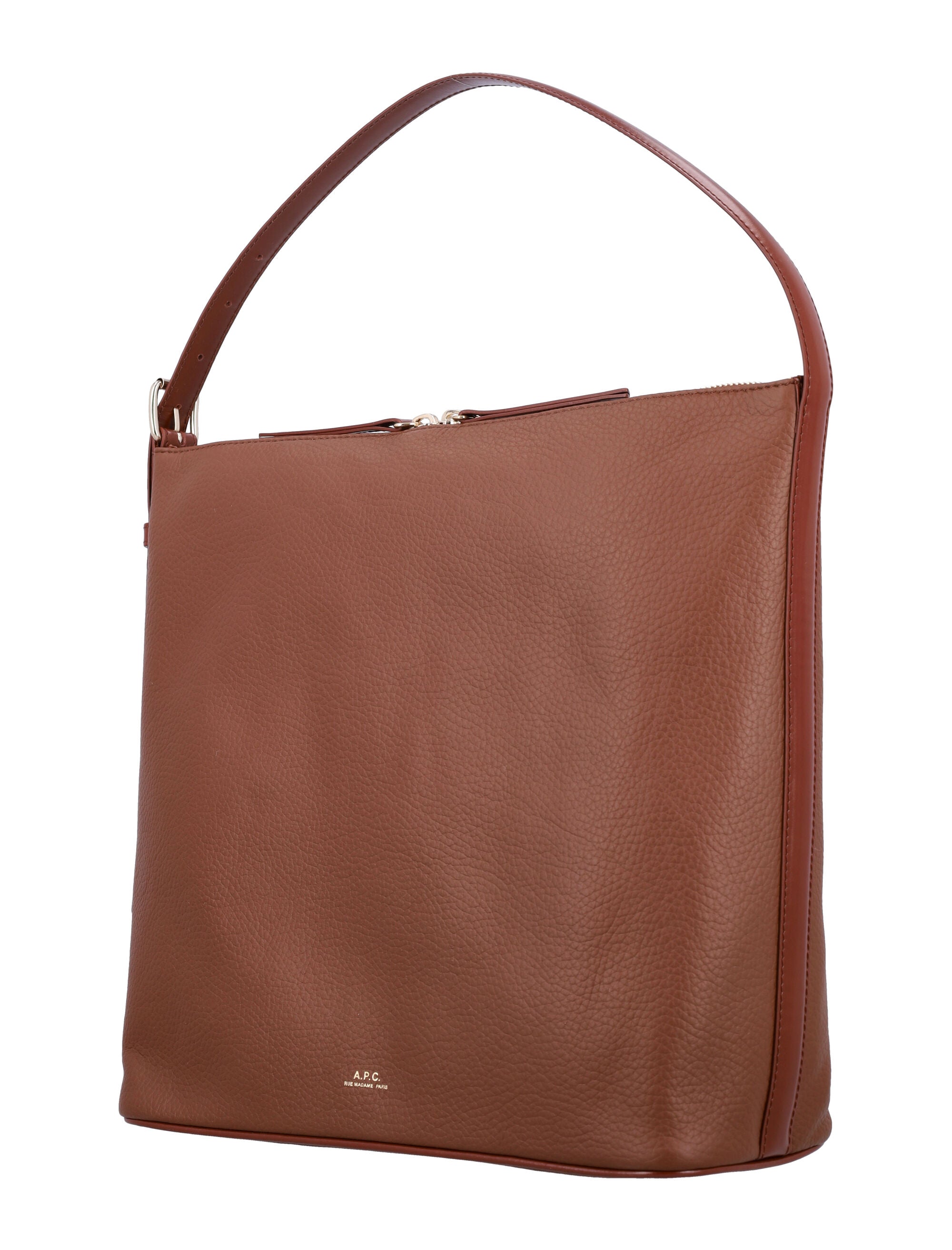 A.P.C. Vera leather bag with adjustable strap Noisette Cow Shoulder