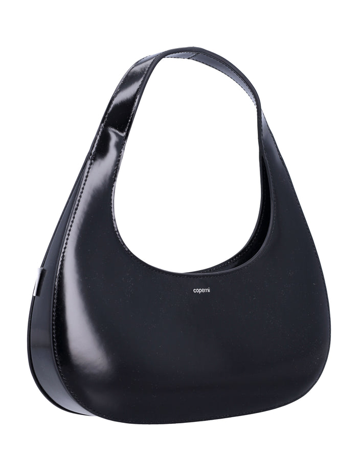 Black leather Slim Swipe baguette bag Shoulder