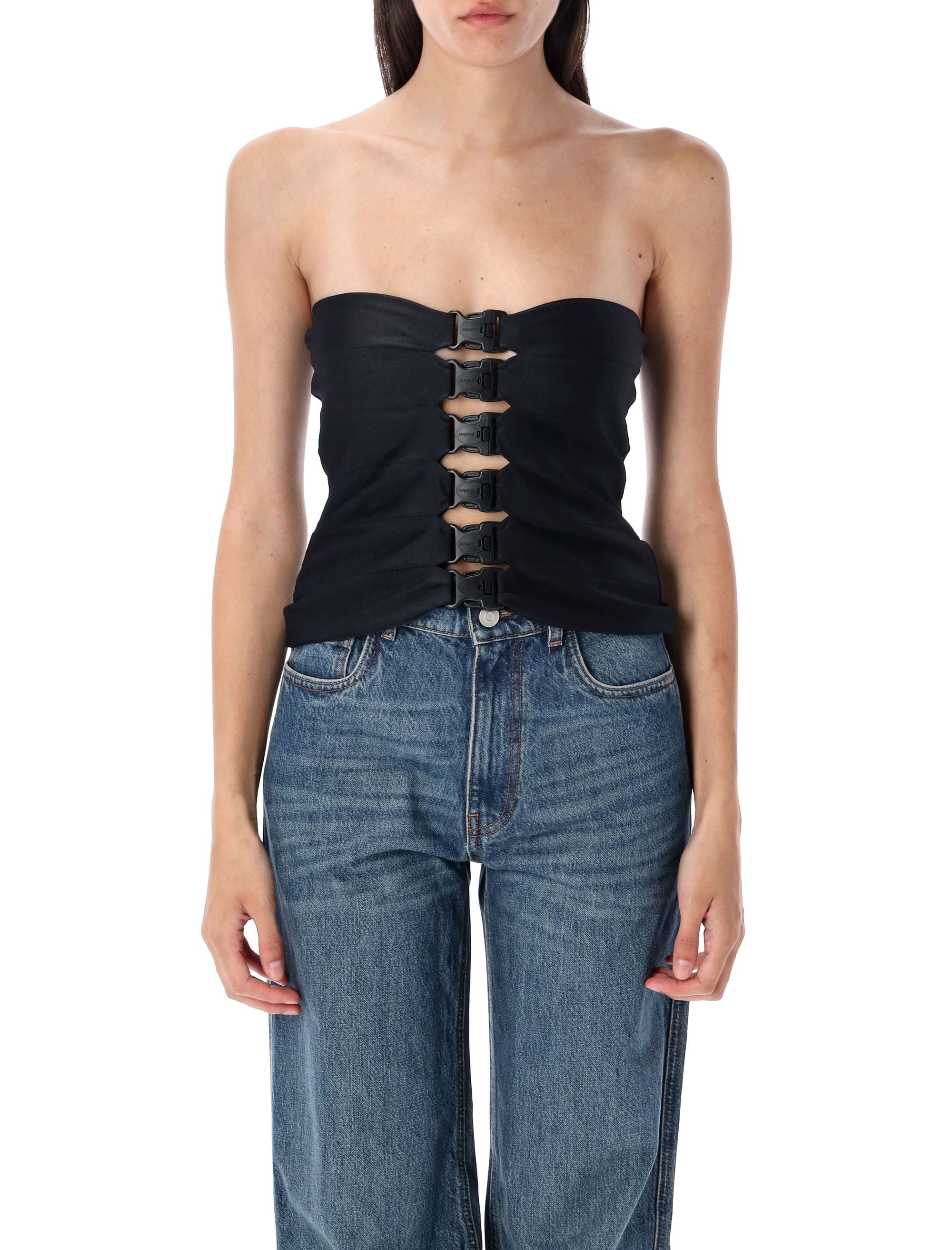 Multi buckle top Black Polyamide
