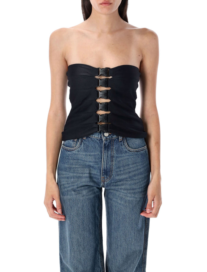 Multi buckle top Black Polyamide