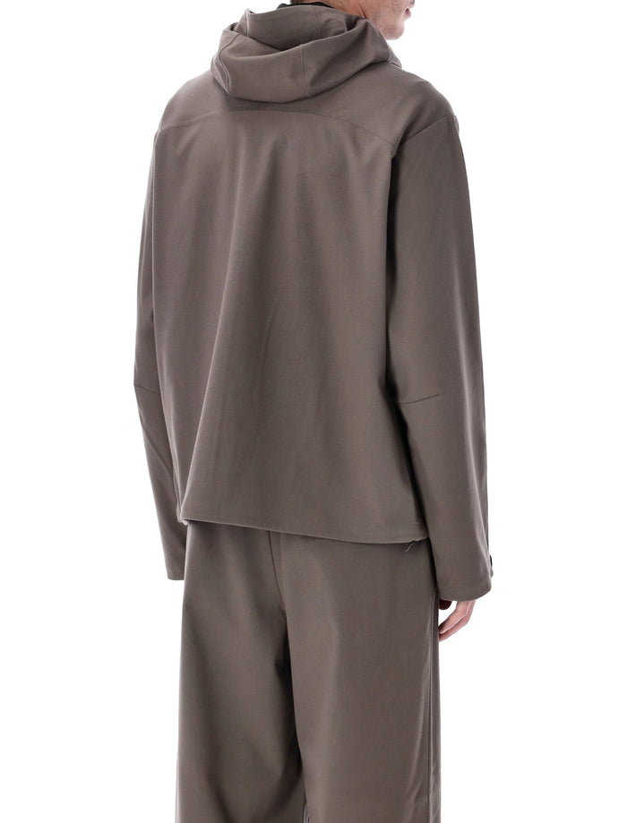 Hiking Patrol Waypoint texture hooded jacket Dk Taupe Polyester