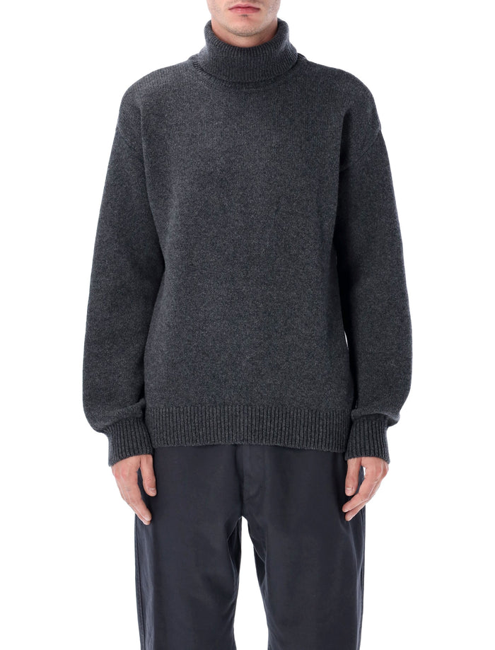 Colorful Standard Recycled Merino Wool Turtleneck Lava Grey Sweater