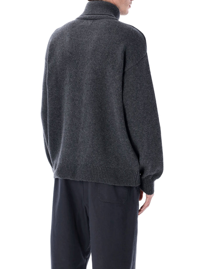 Colorful Standard Recycled Merino Wool Turtleneck Lava Grey Sweater