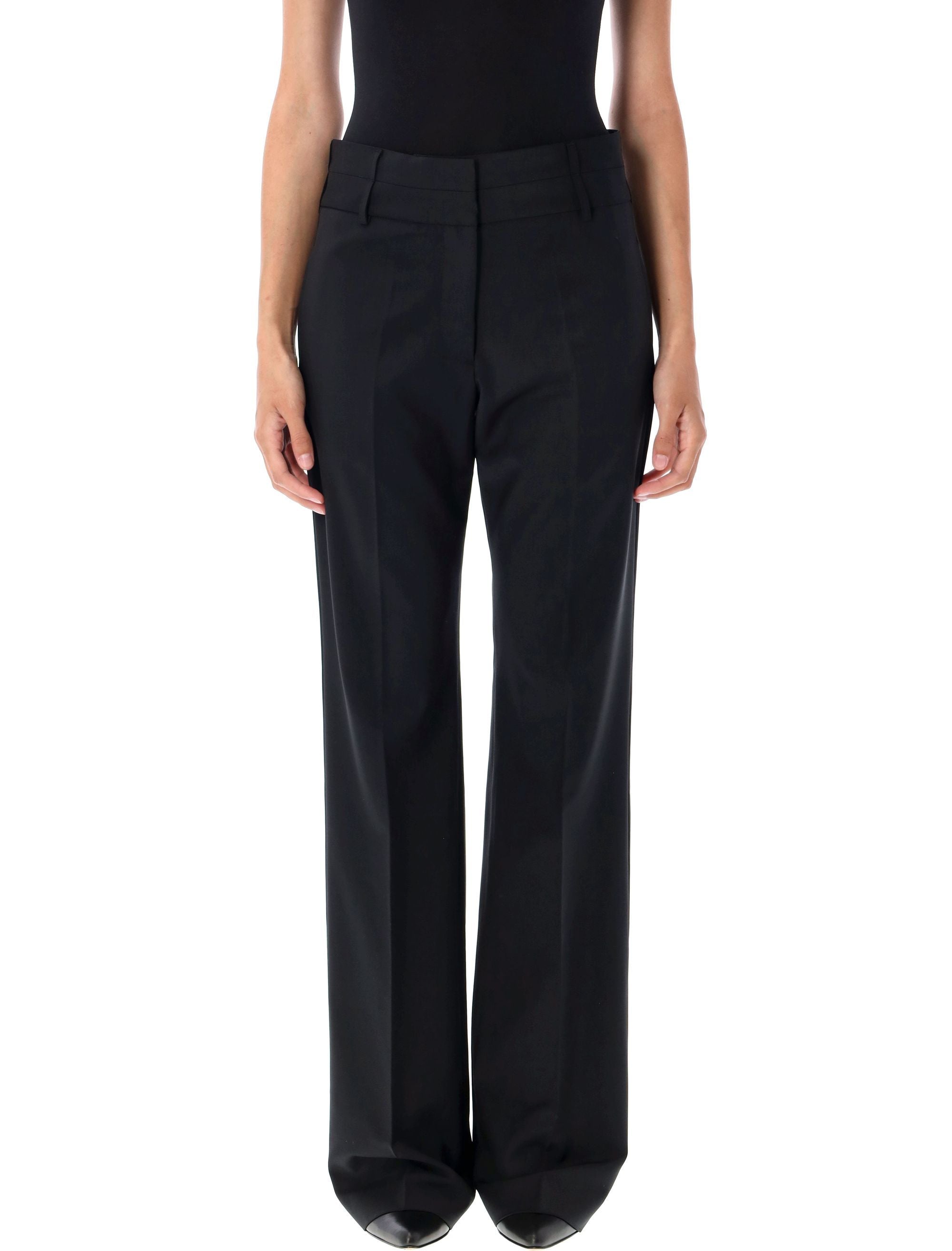 Double waistband pants Black Polyester
