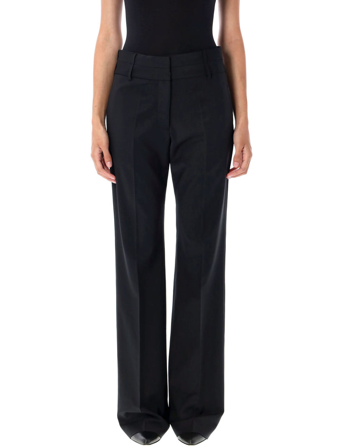 Double waistband pants Black Polyester