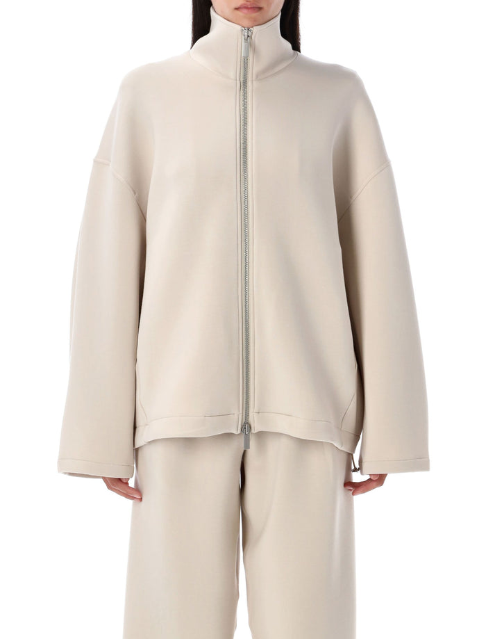 Soft zipped jacket Tofu Beige Viscose Sweatshirt