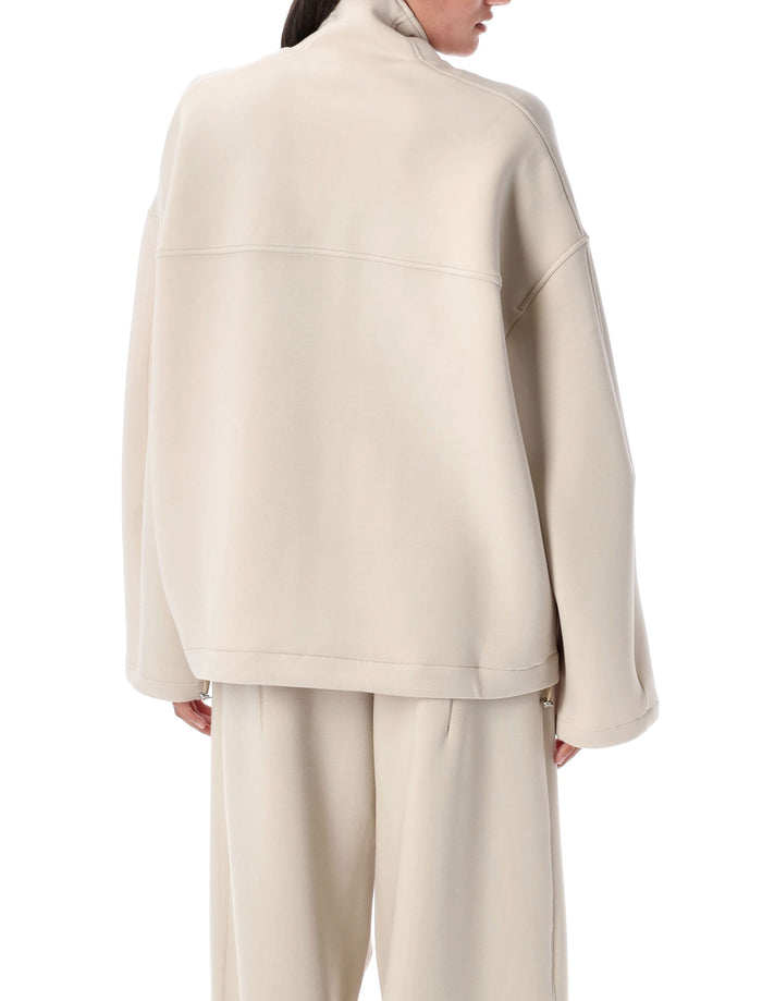 Soft zipped jacket Tofu Beige Viscose Sweatshirt