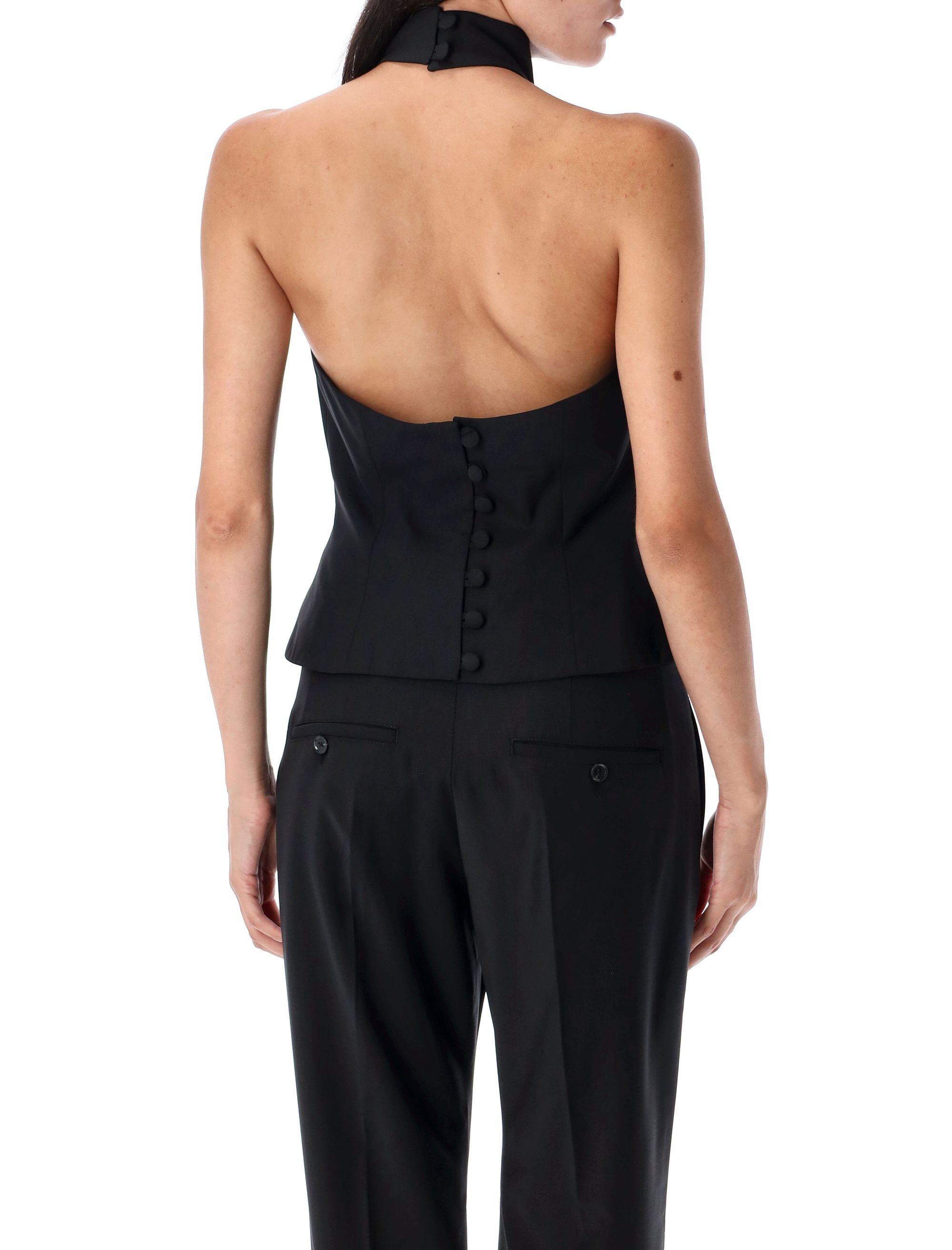 Halter neck top Black Polyester