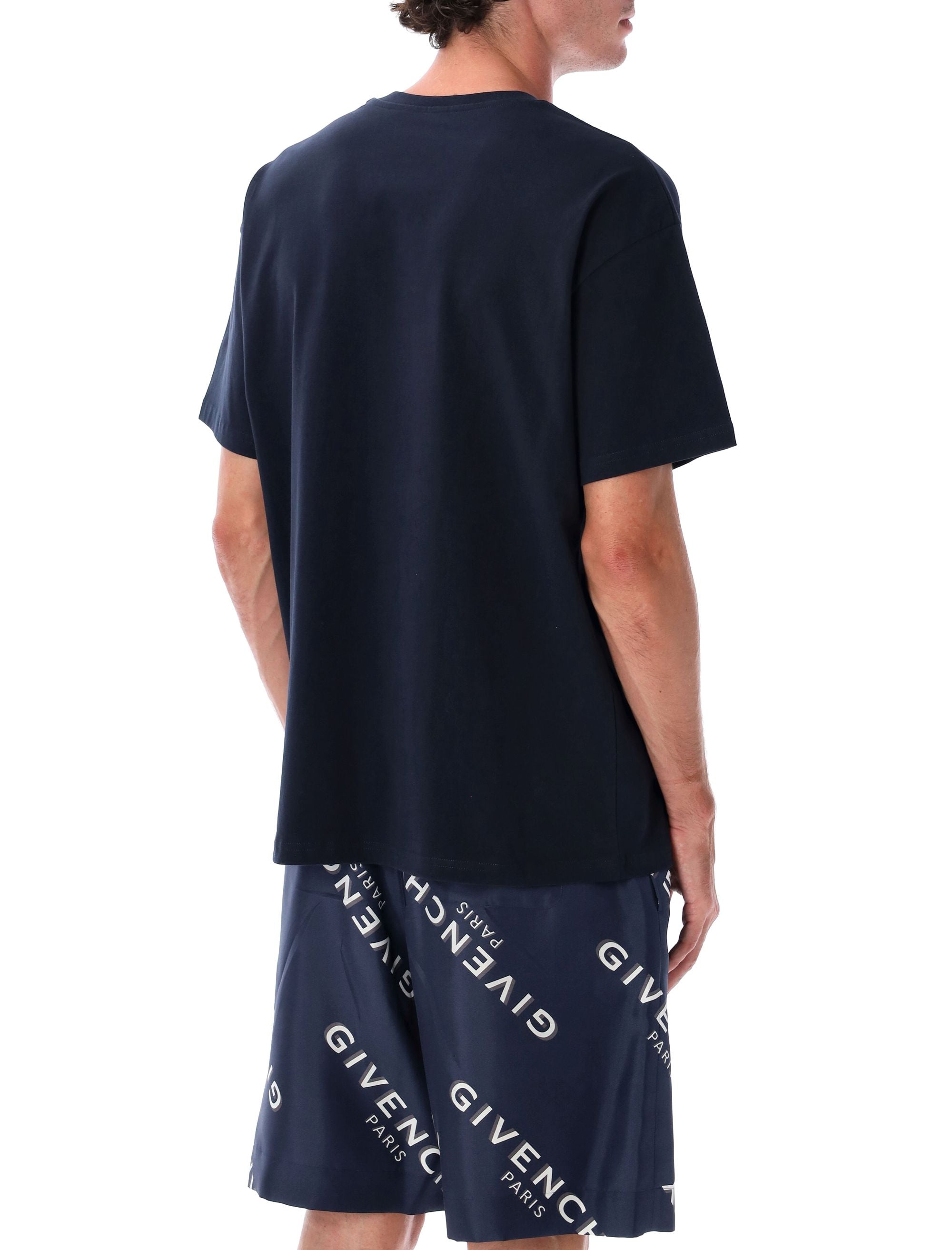 Navy cotton t-shirt with Givenchy Paris logo White Tshirt