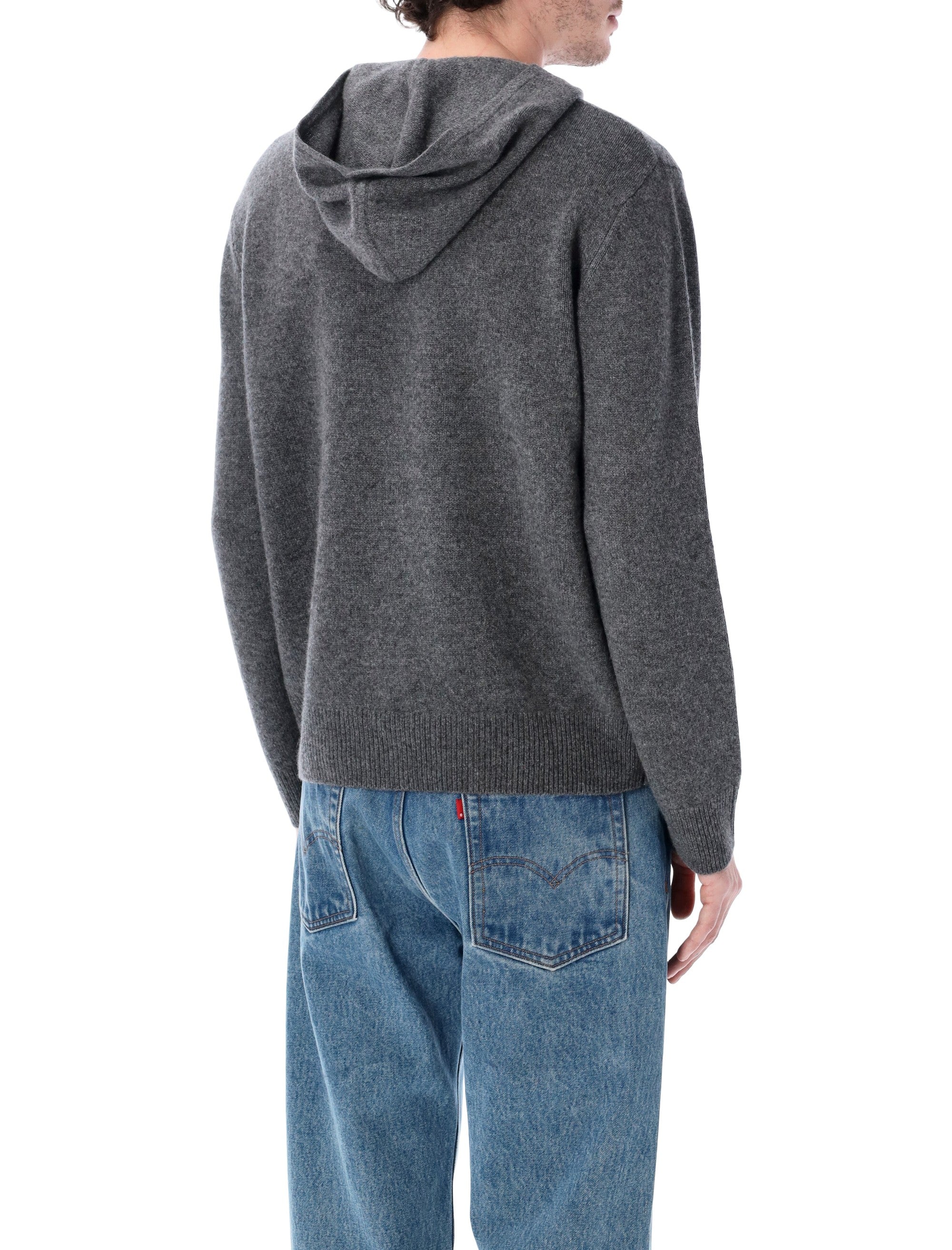 Sporty & Rich cashmere hoodie Light Grey Sweater