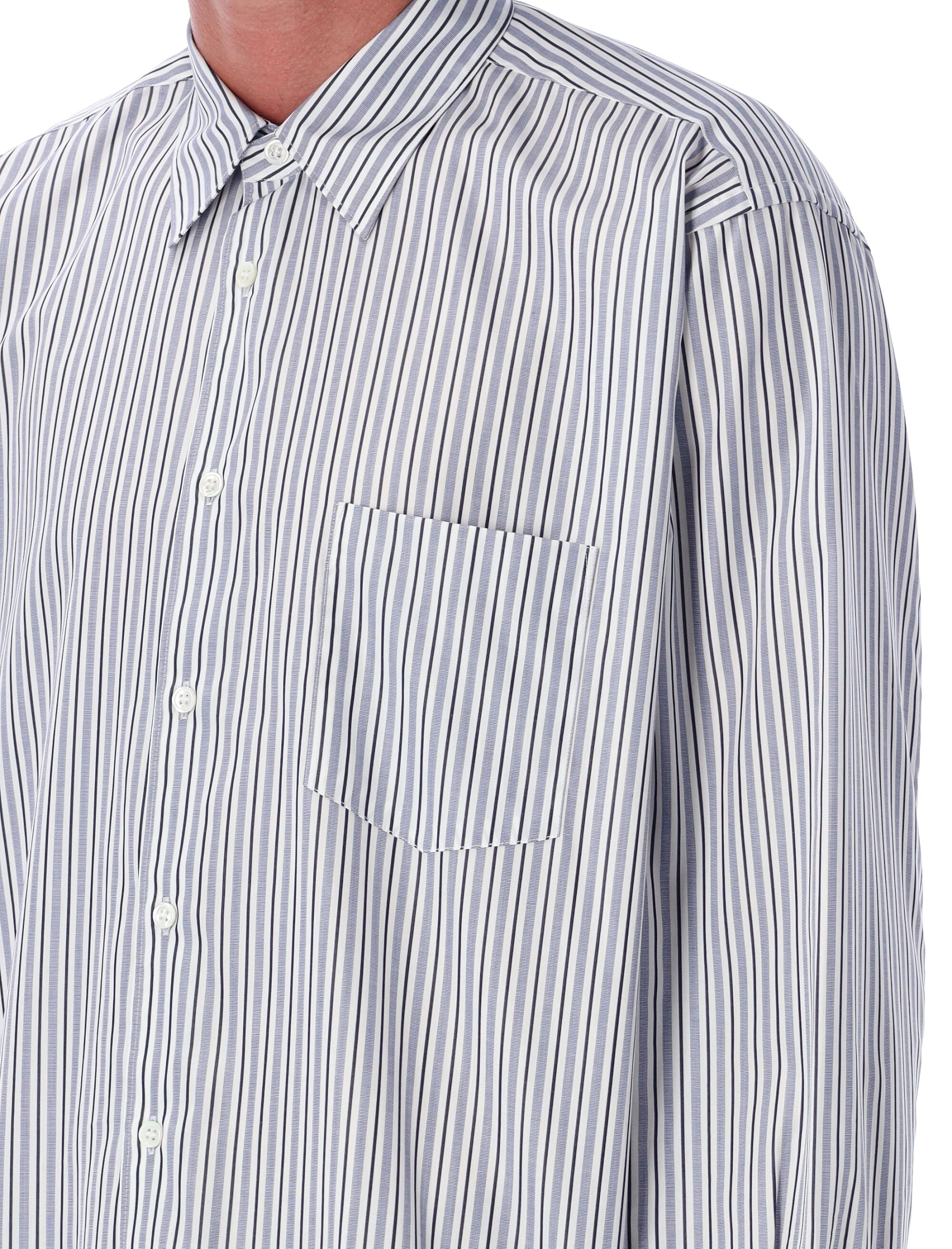 Striped cotton shirt White Blue