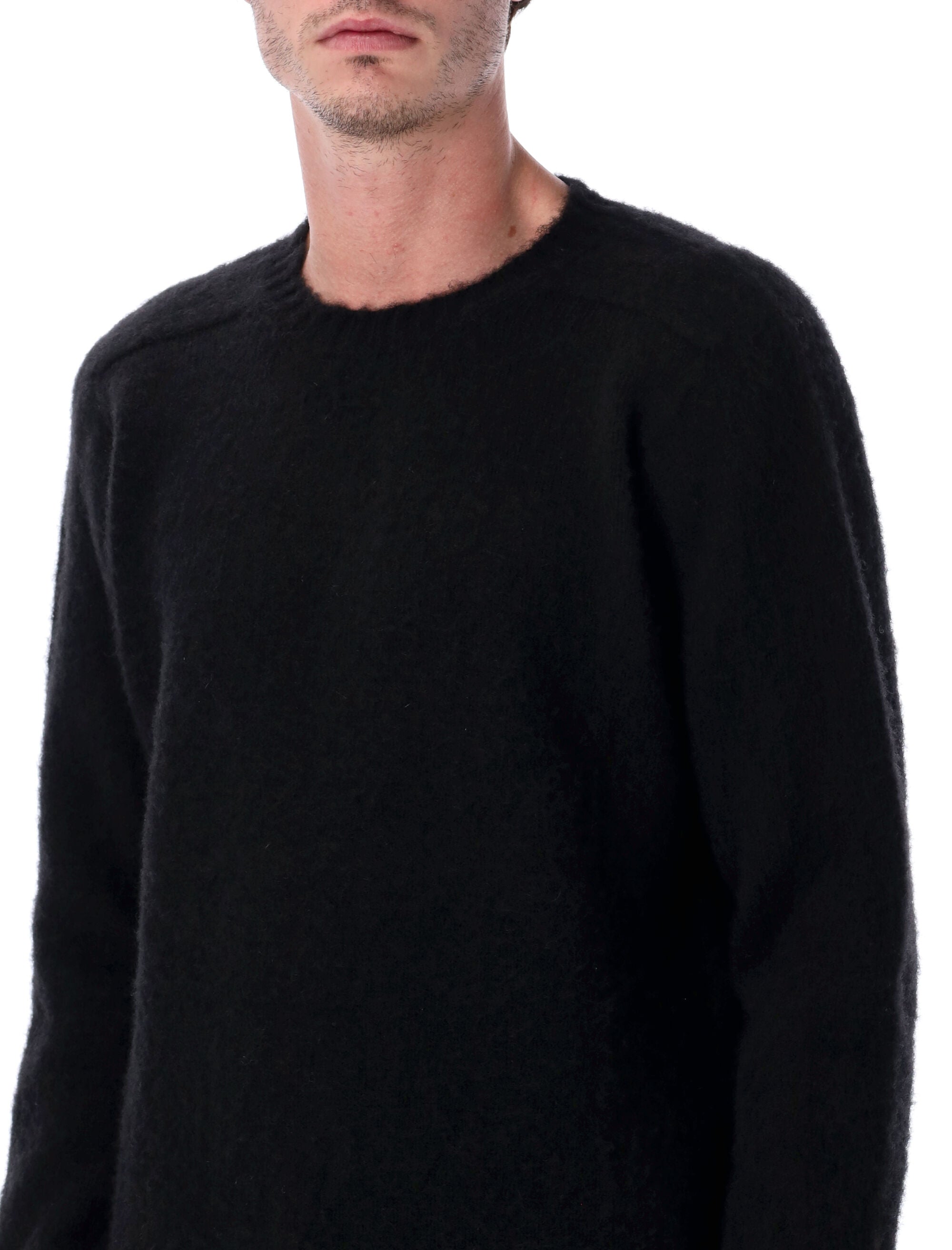 Howlin Shaggy Bear wool crewneck sweater Black Fine