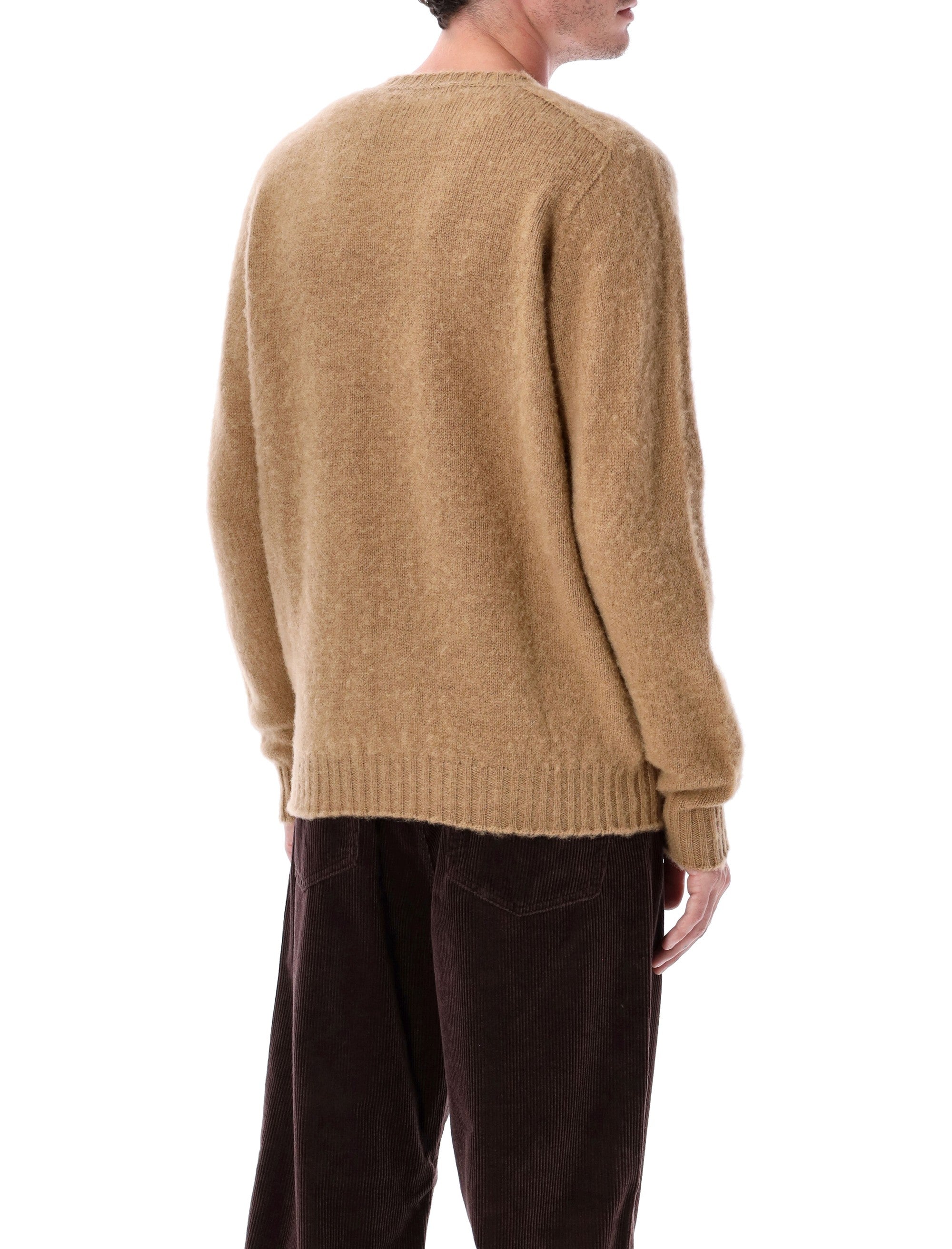 Howlin Shaggy Bear wool crewneck sweater Desert Cream Fine