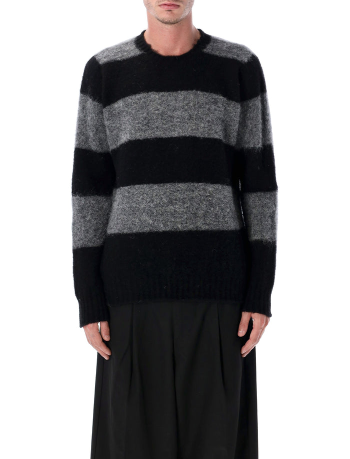 Howlin Shaggy Bear chunky striped wool sweater Blackish Fine