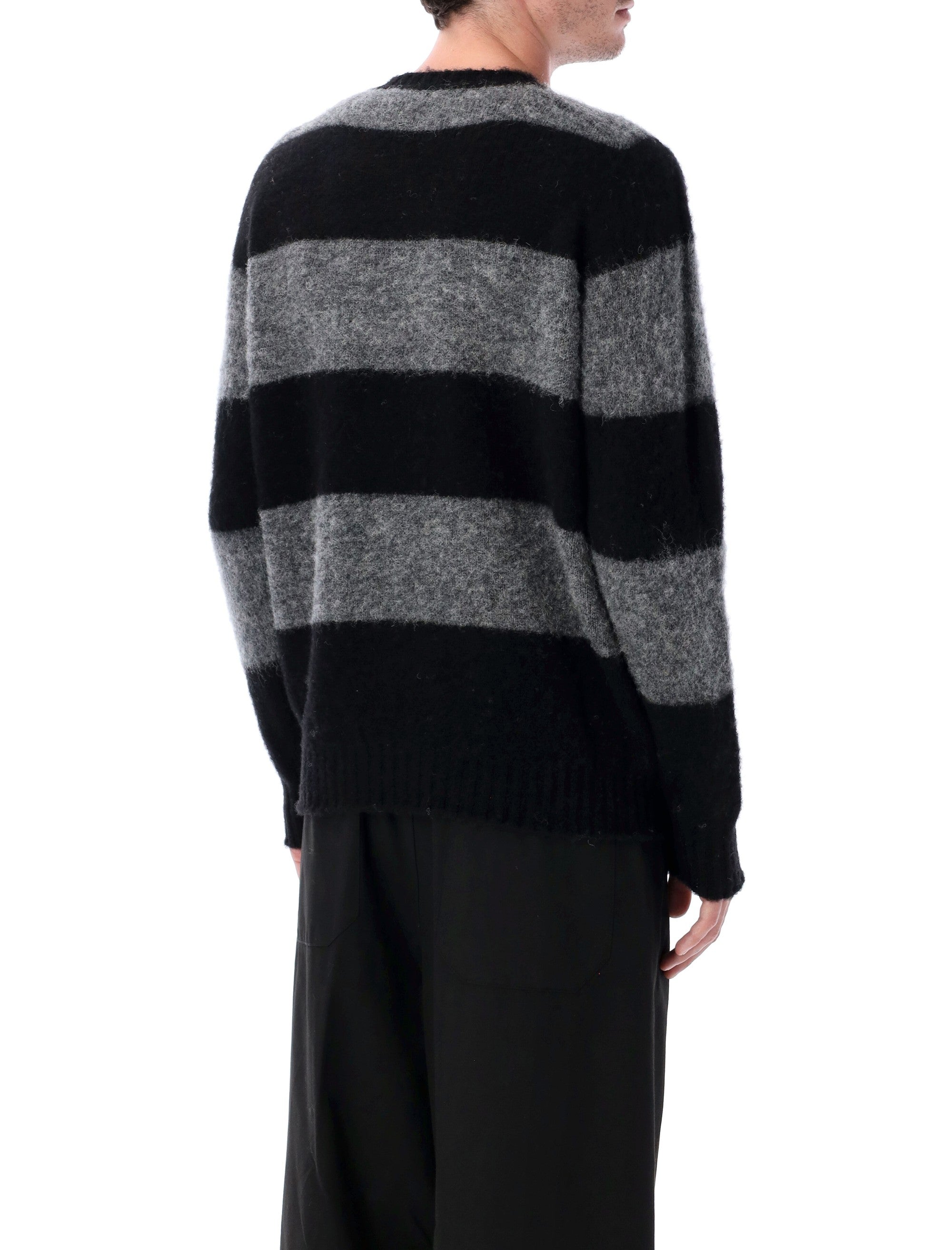 Howlin Shaggy Bear chunky striped wool sweater Blackish Fine