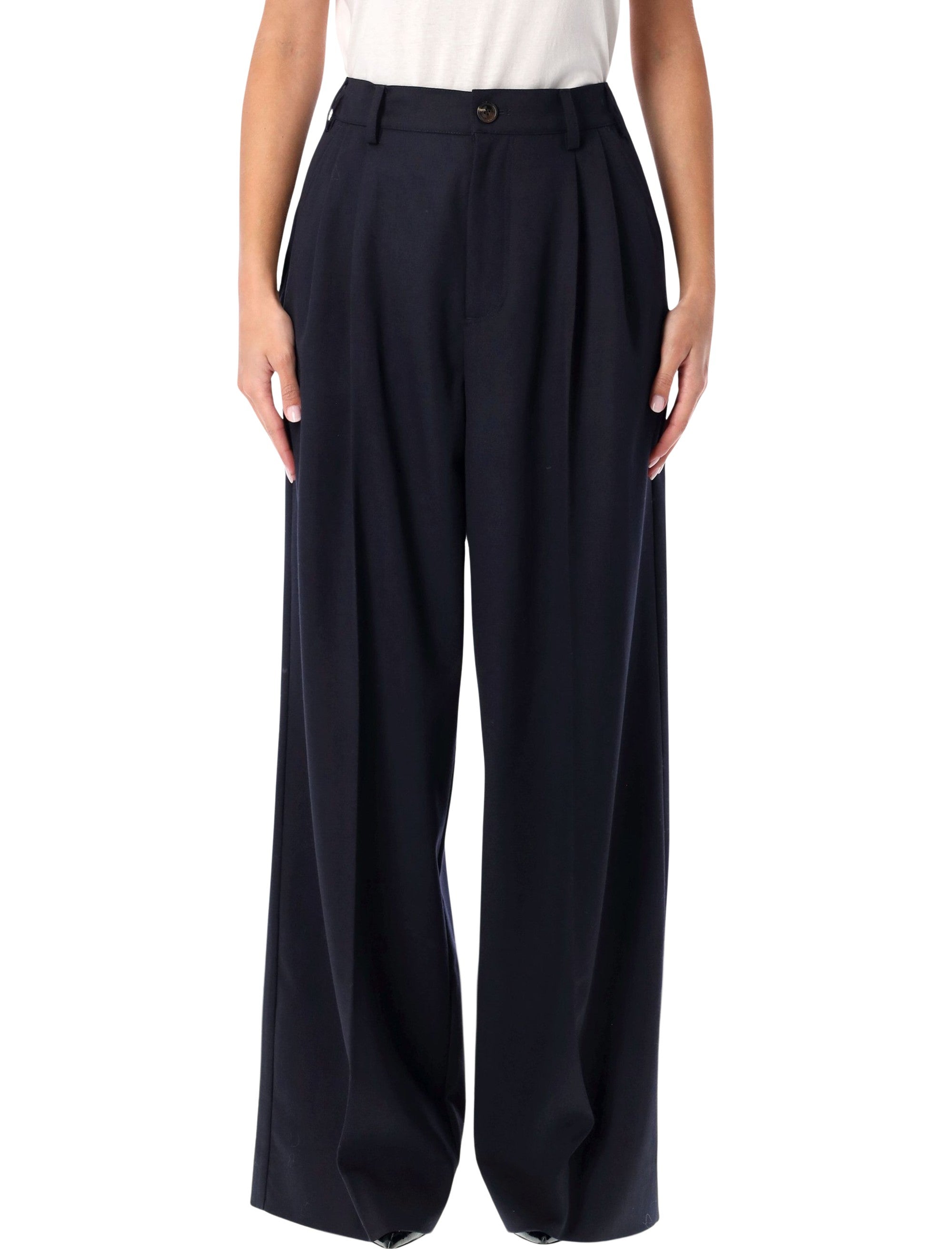 Soeur Frejus navy blue wool trousers Nuit Virgin Pant