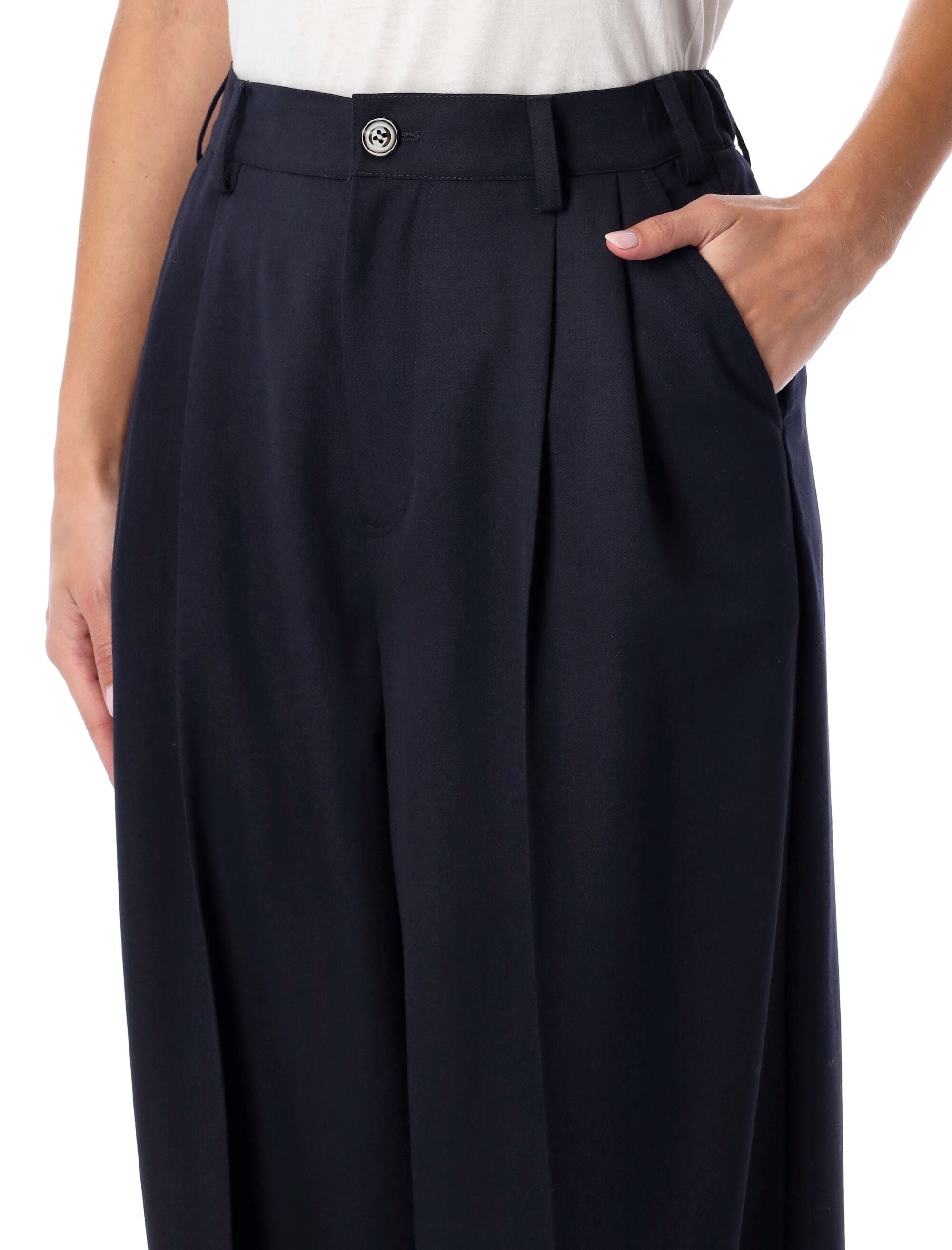 Soeur Frejus navy blue wool trousers Nuit Virgin Pant