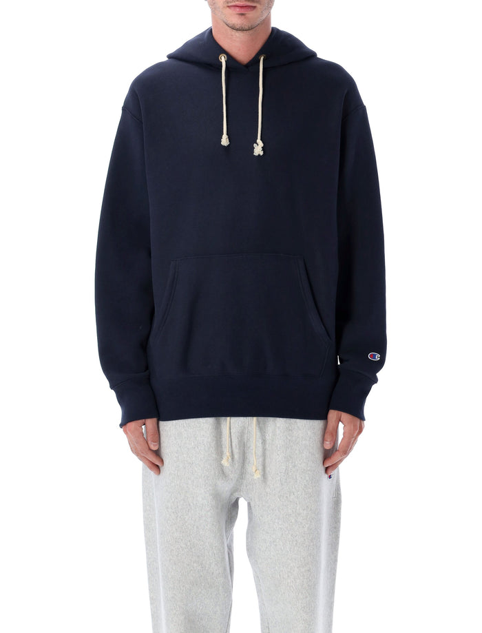 Champion relaxed-fit fleece hoodie Navy Cotton Sweatshirt