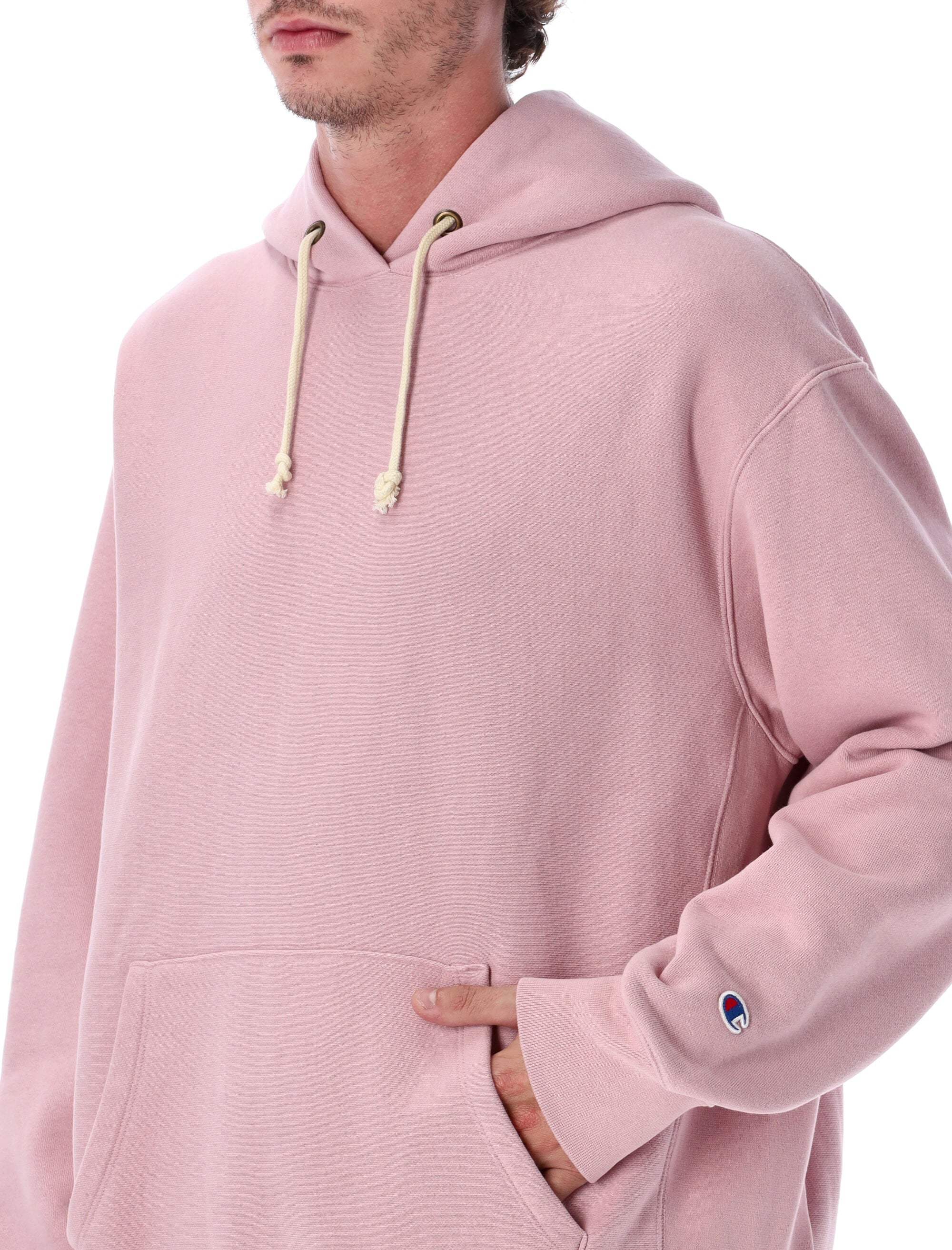 Champion relaxed-fit fleece hoodie Pink Cotton Sweatshirt