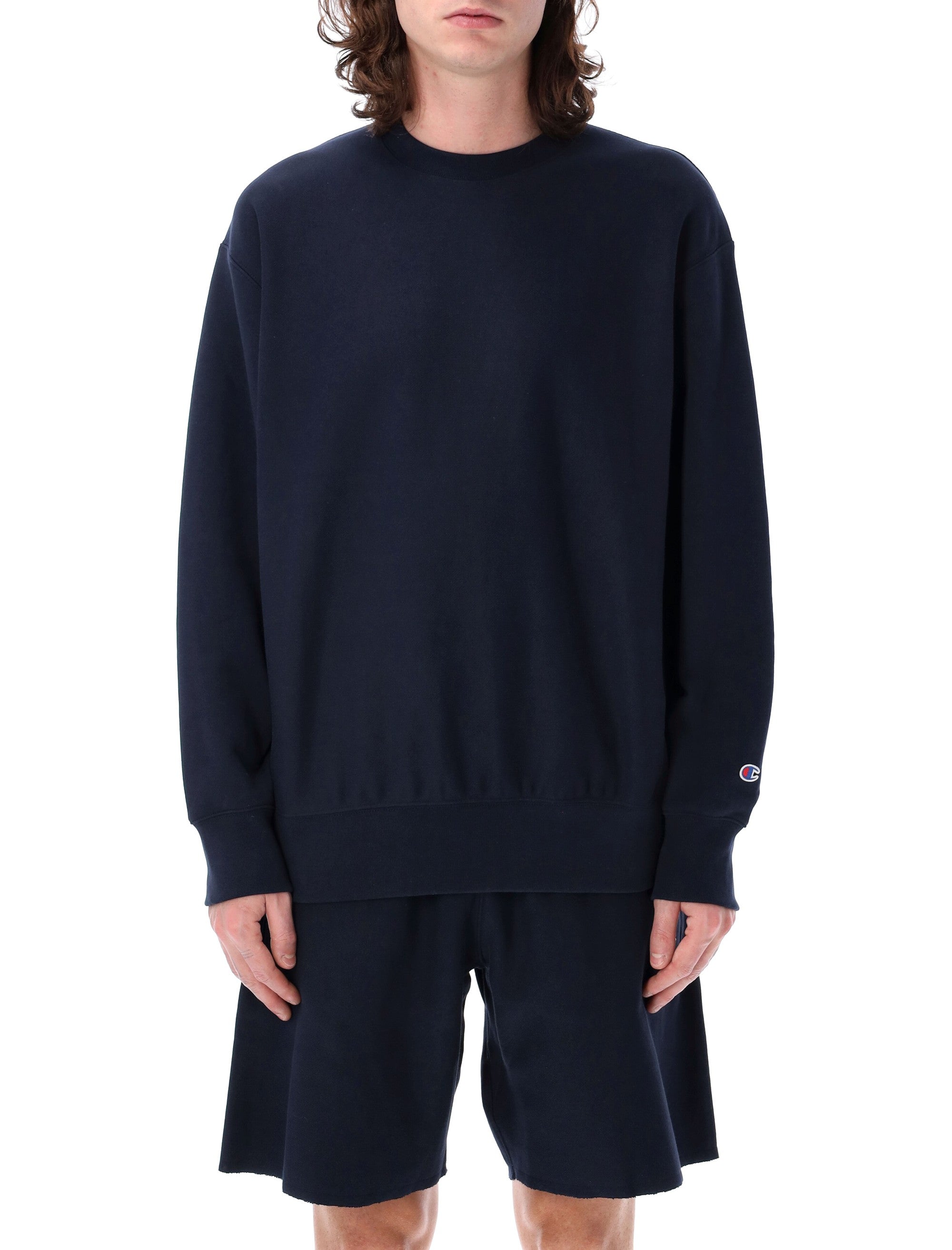Champion relaxed-fit Reverse Weave sweatshirt Navy Cotton