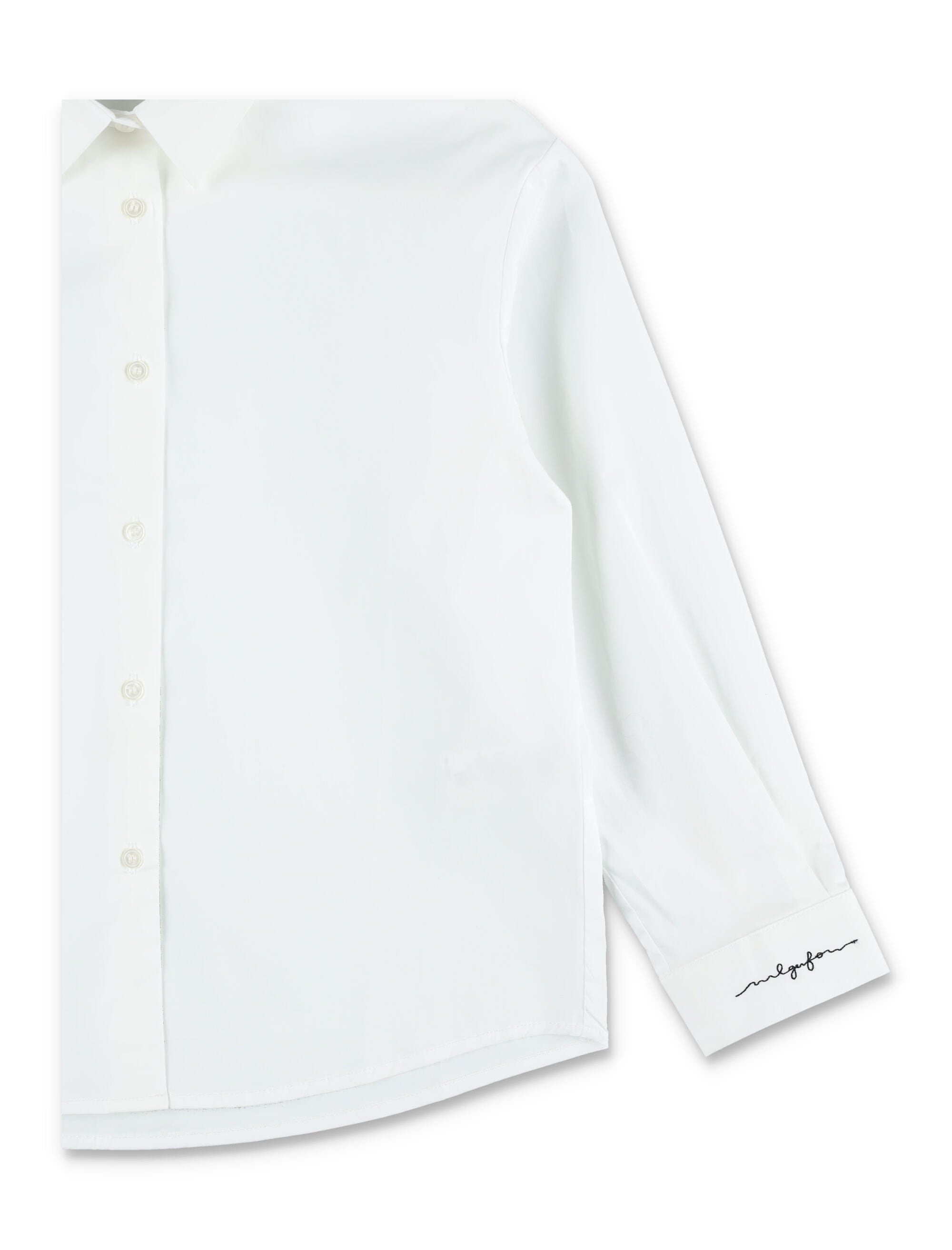 Il Gufo girls shirt with logo embroidery White Cottone