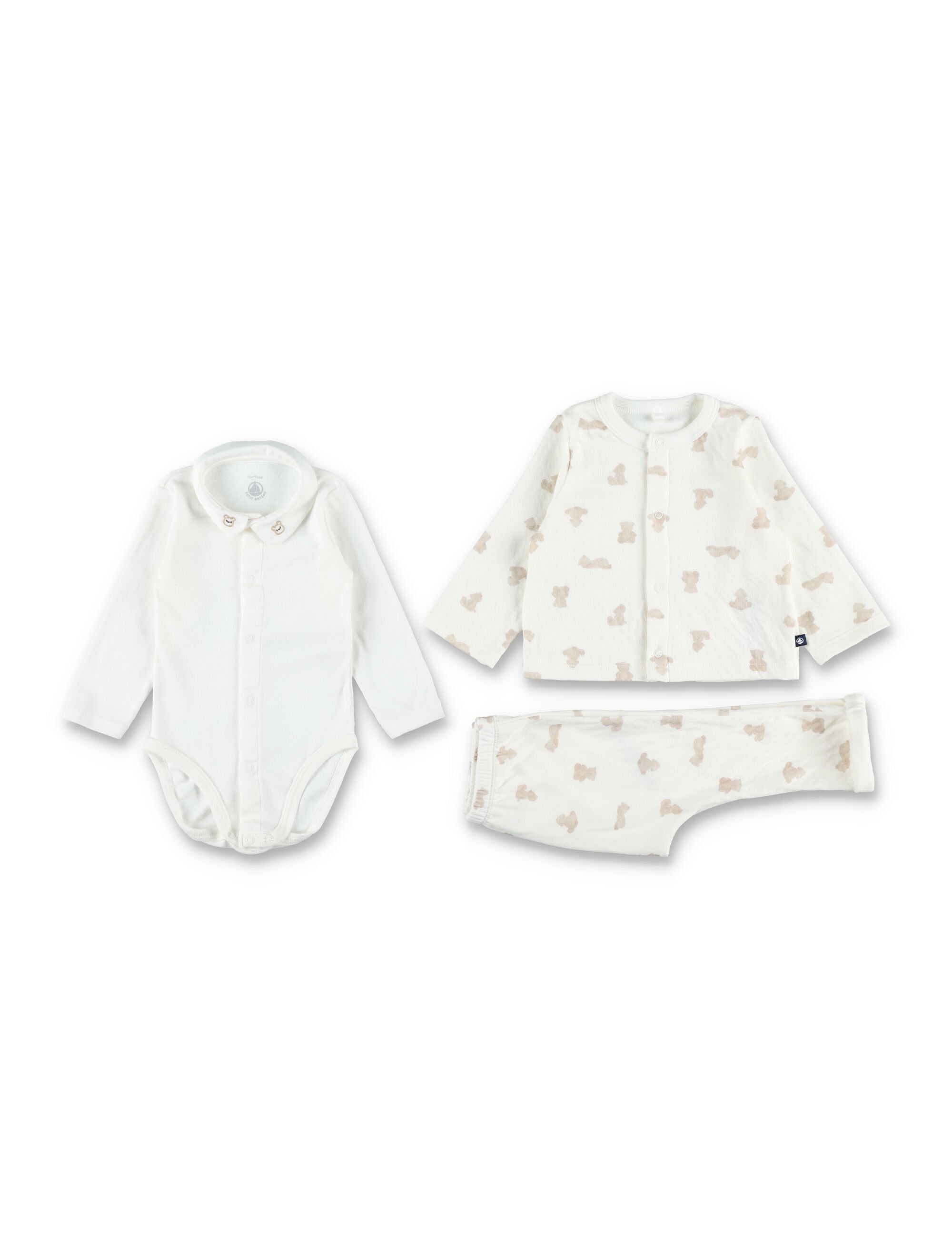 Kid - Teddy Bear 3-piece gift set White Cotton