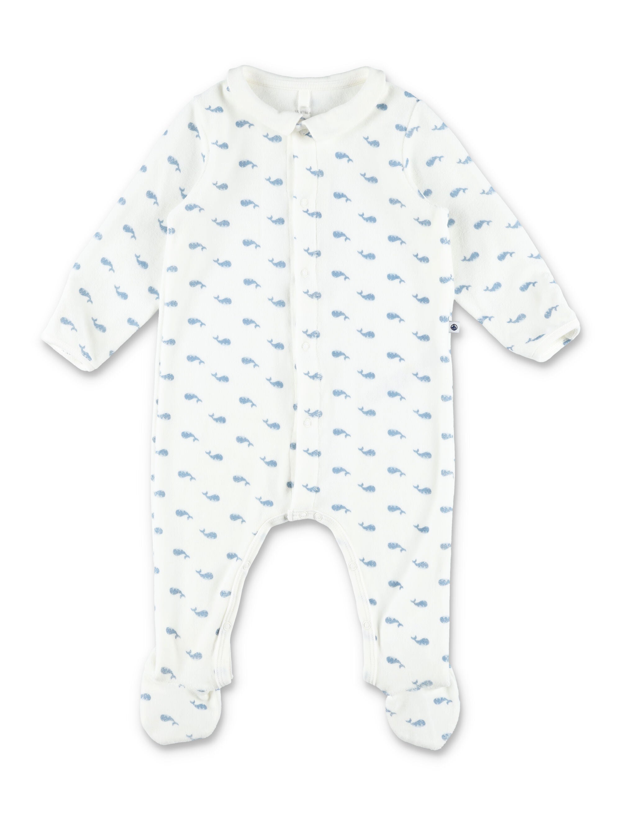 Kid - Printed velour pyjama suit Blue Cotton Jumpsuit