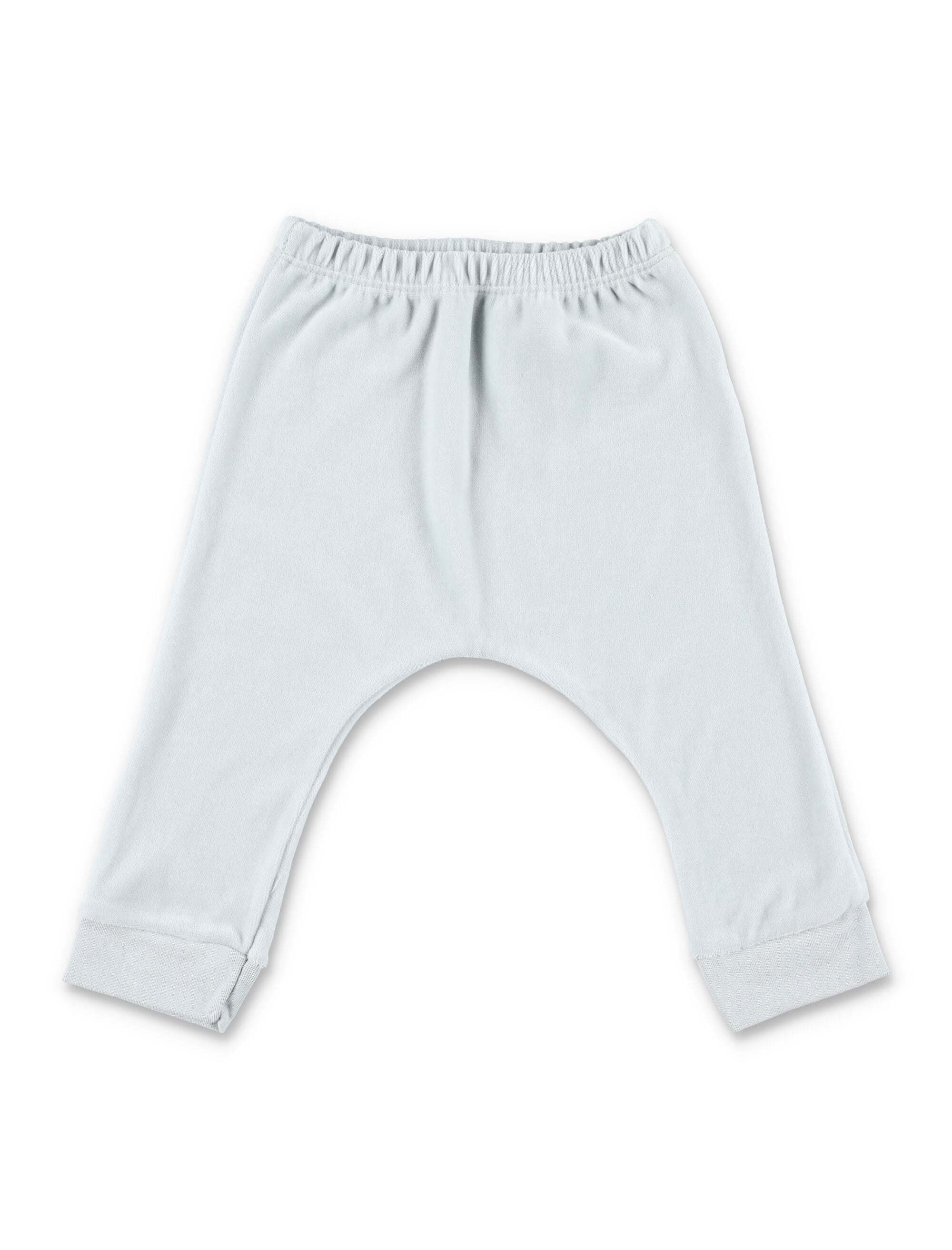 Petit Bateau Baby velour three-piece set with embroidered bear Blue Cotton