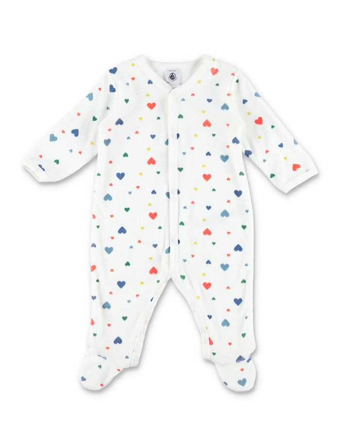 Kid - Printed velour pyjama suit Multi Cotton Jumpsuit