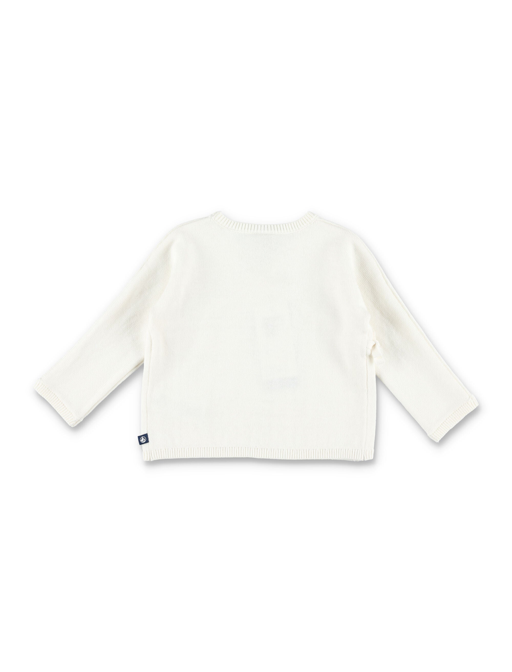 Kid - Openwork knit wrapover top White Wool Sweater