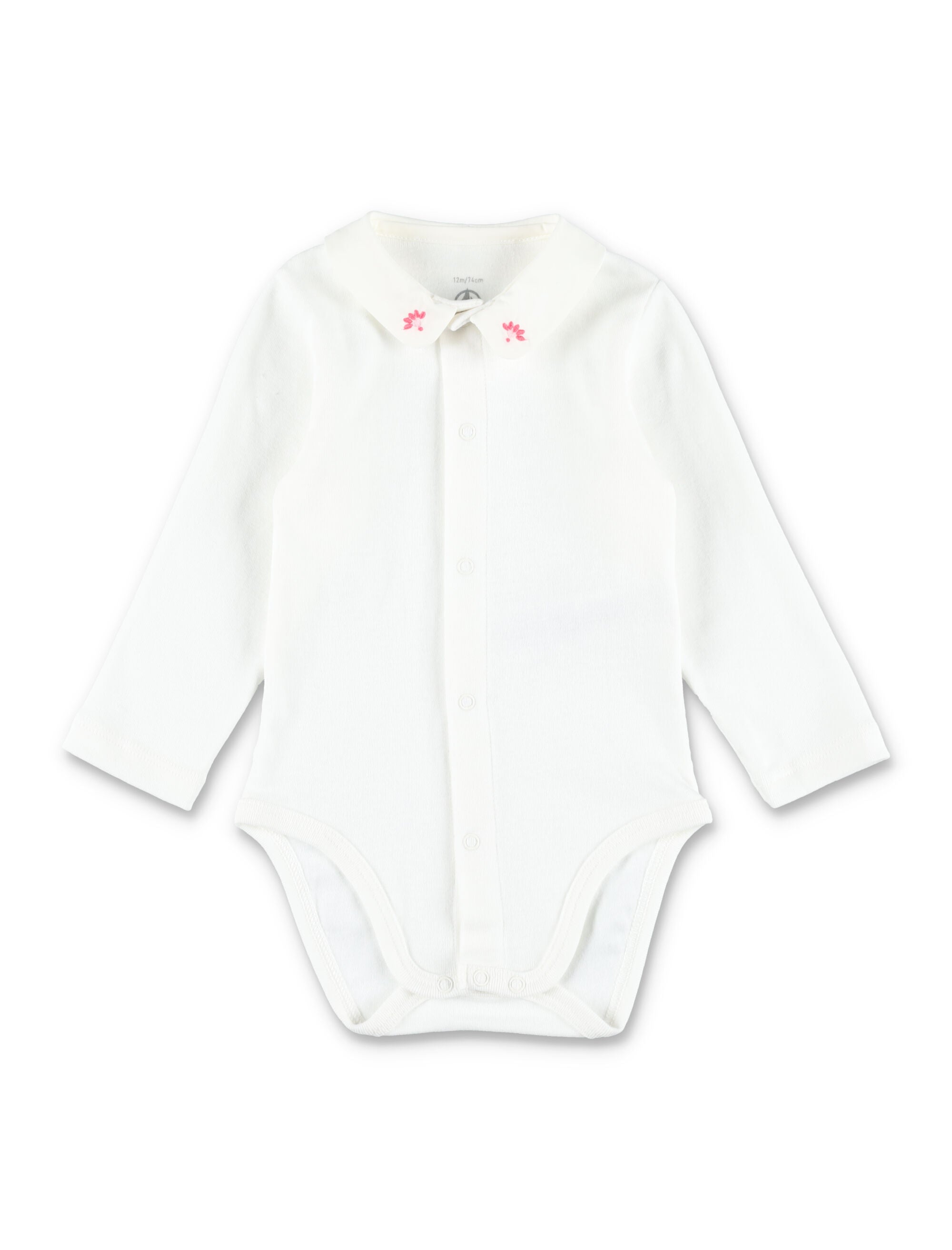 Petit Bateau baby heart-print fleece set with embroidered body Pink Cotton