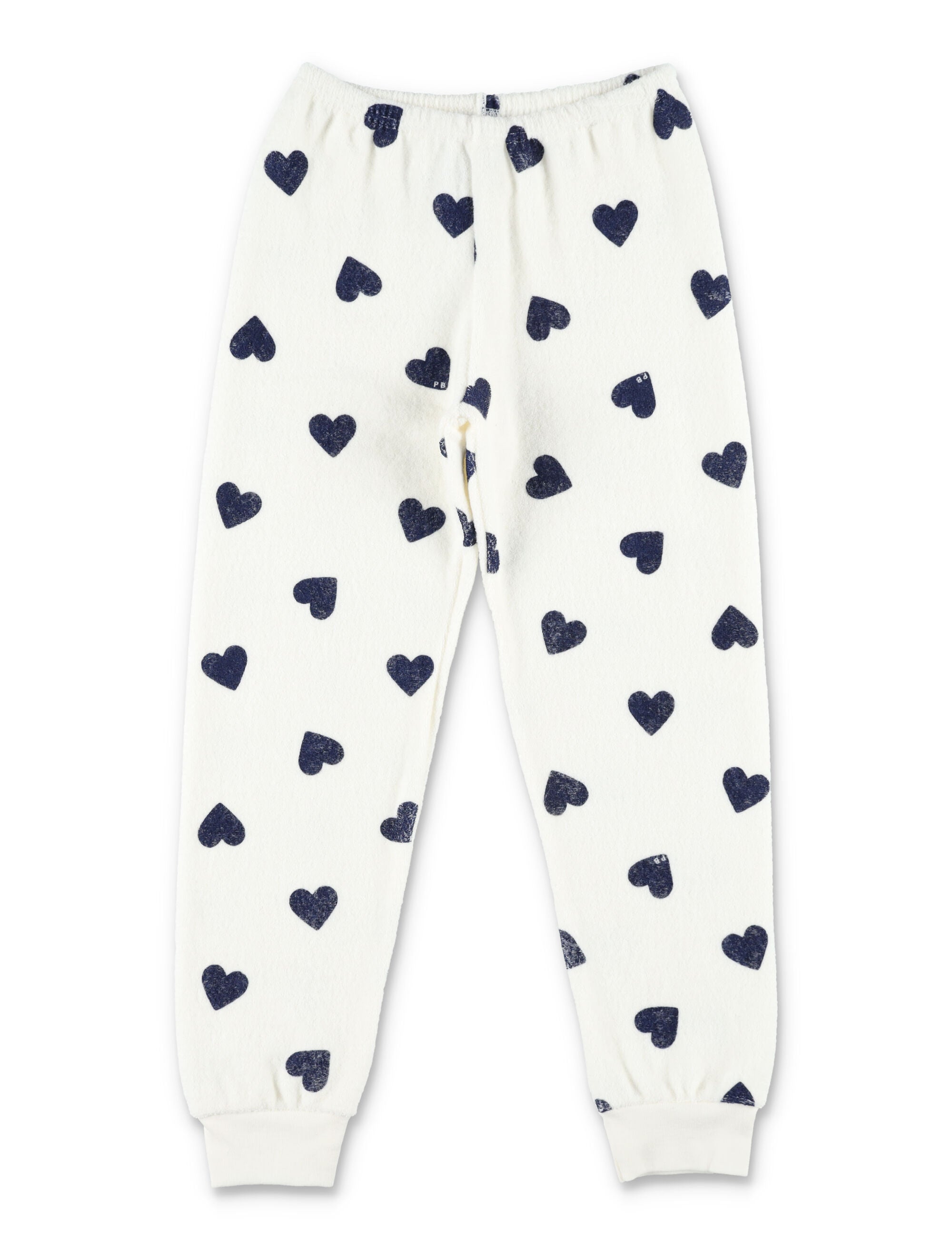 Petit Bateau cotton terry pyjamas with heart print White