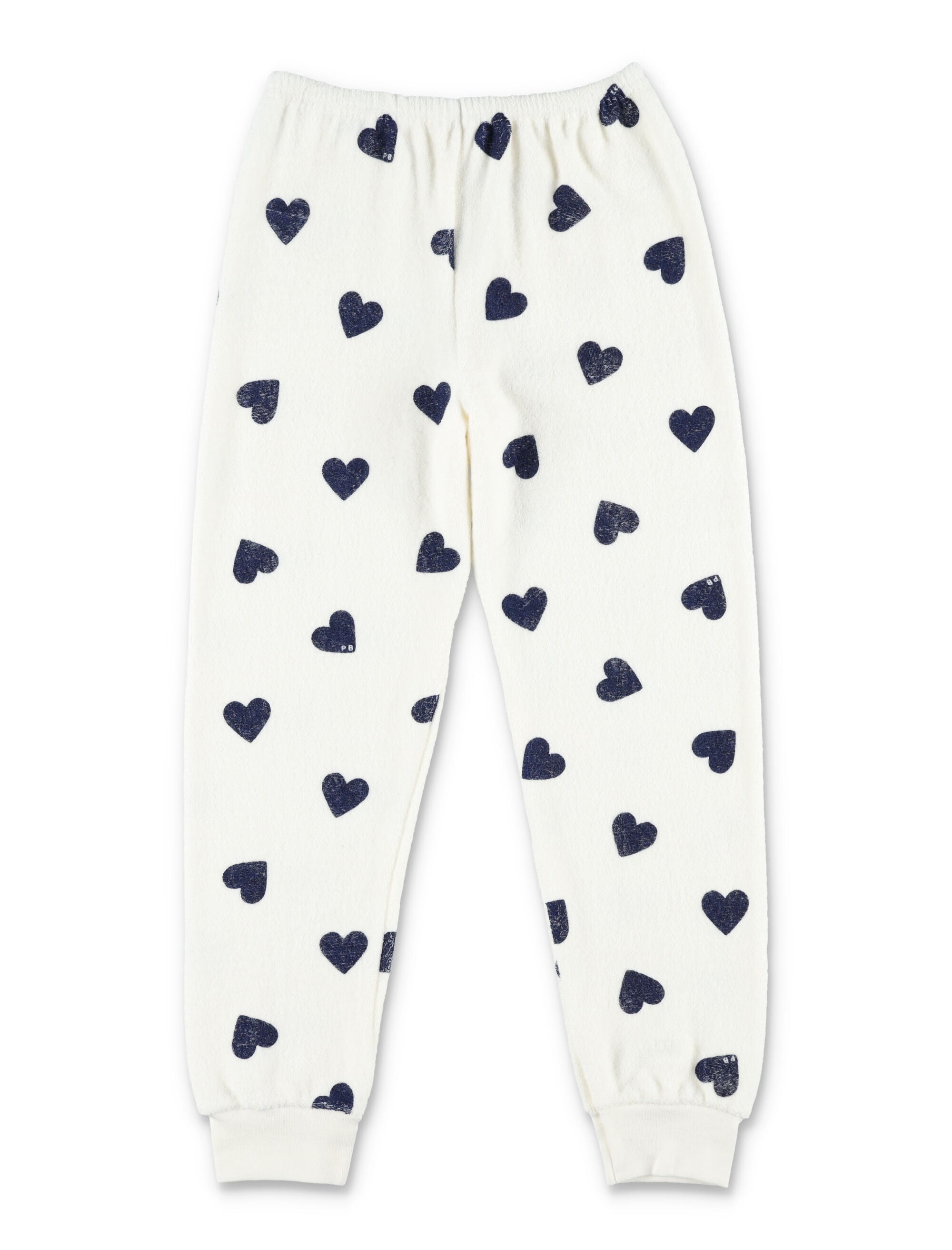 Petit Bateau cotton terry pyjamas with heart print White