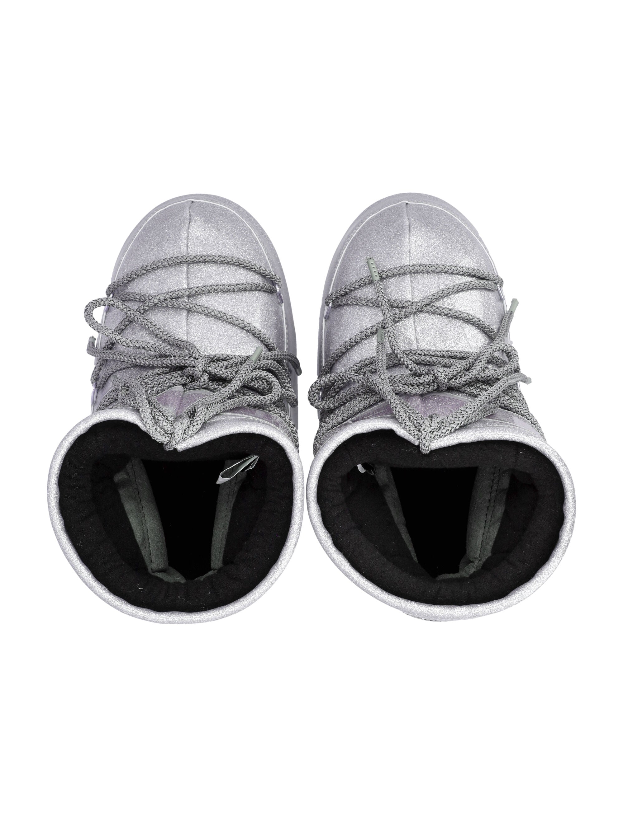 Moon Boot Icon Low Silver Glitter Kids Upper Polyurethane