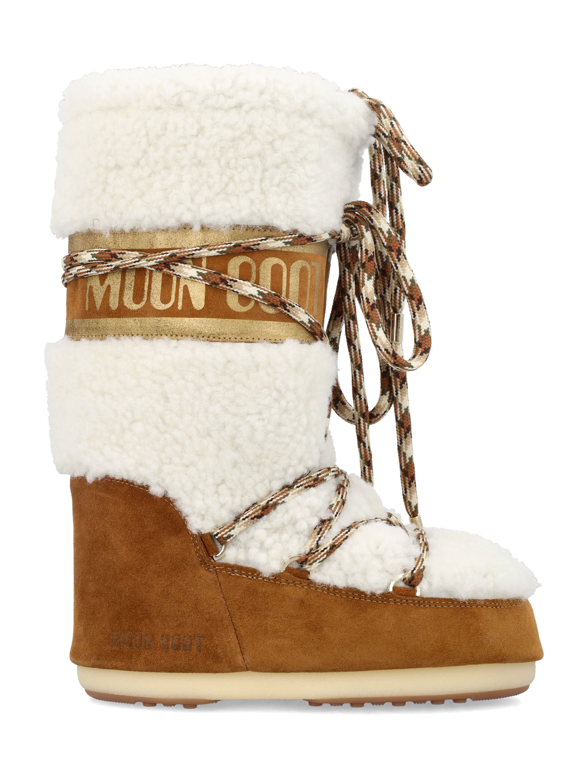Icon Shearling Boots Whisky Off White Upper