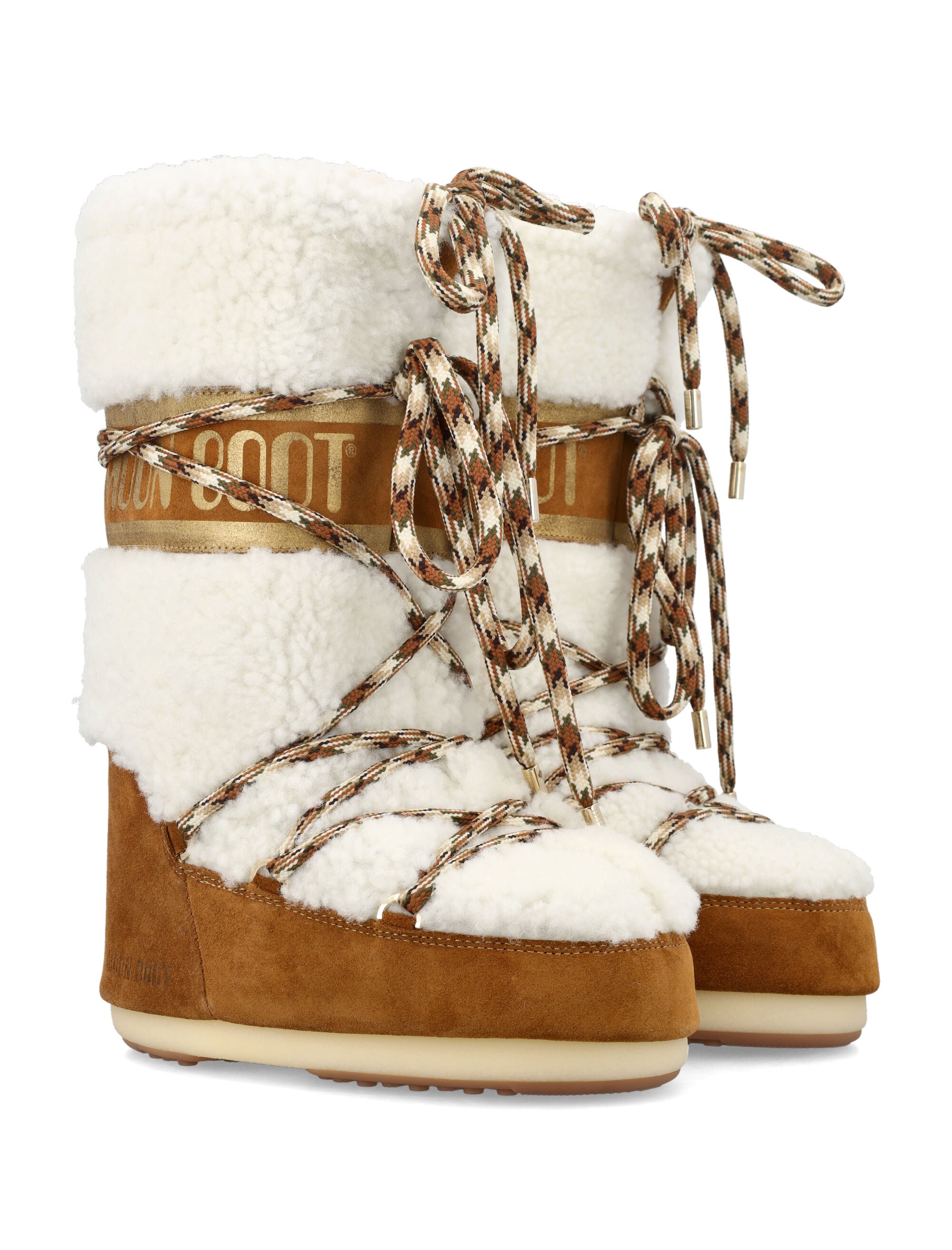 Icon Shearling Boots Whisky Off White Upper