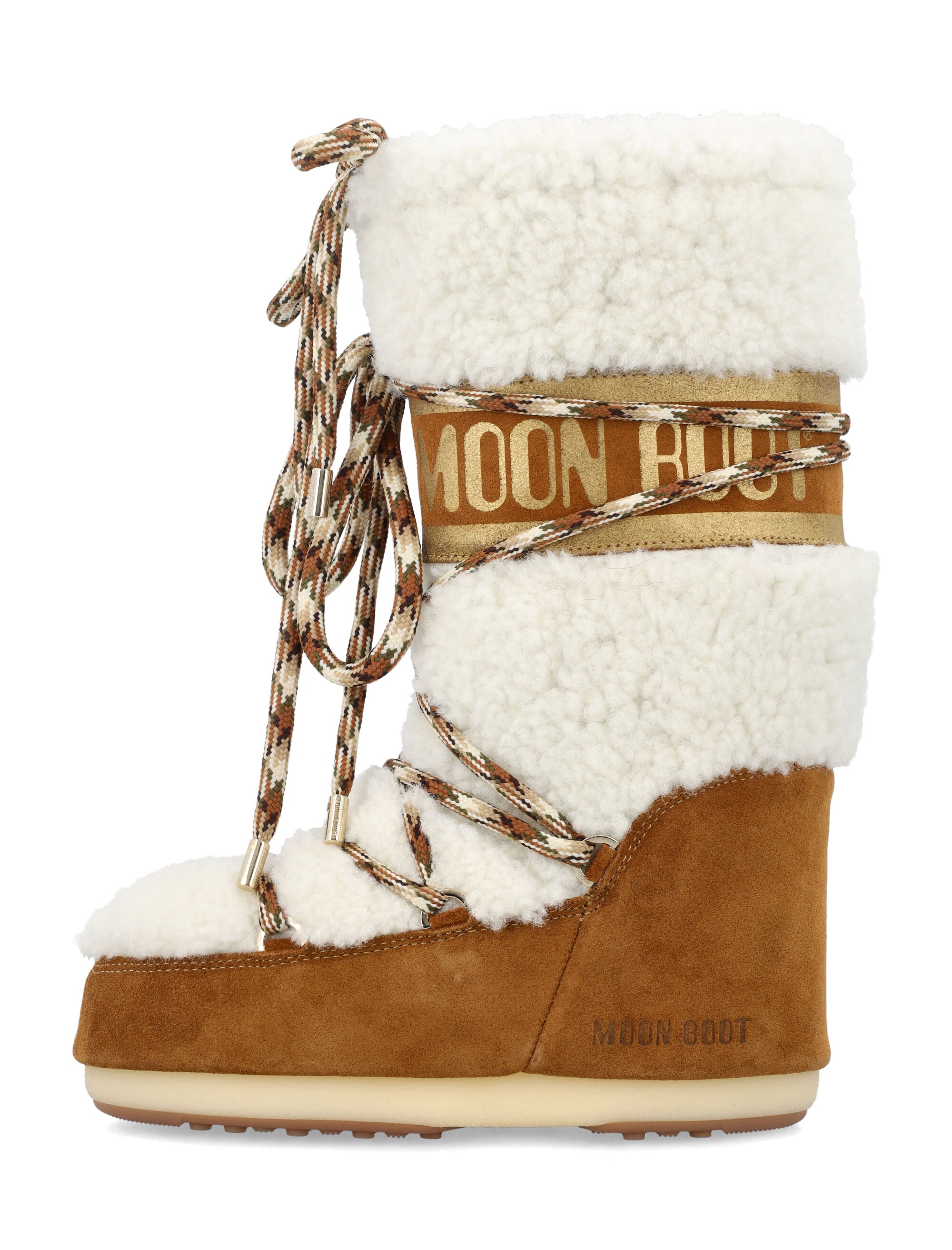 Icon Shearling Boots Whisky Off White Upper